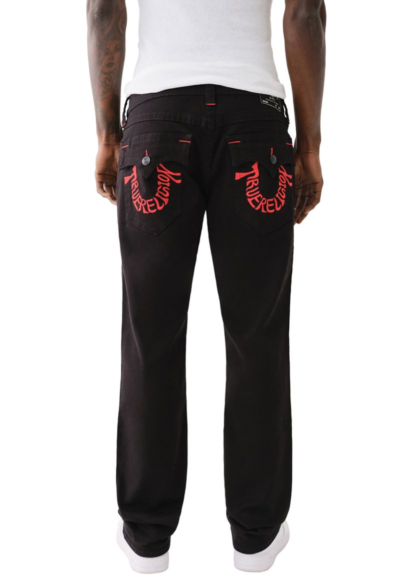 Mens Ricky Straight Fit Flap Jeans
