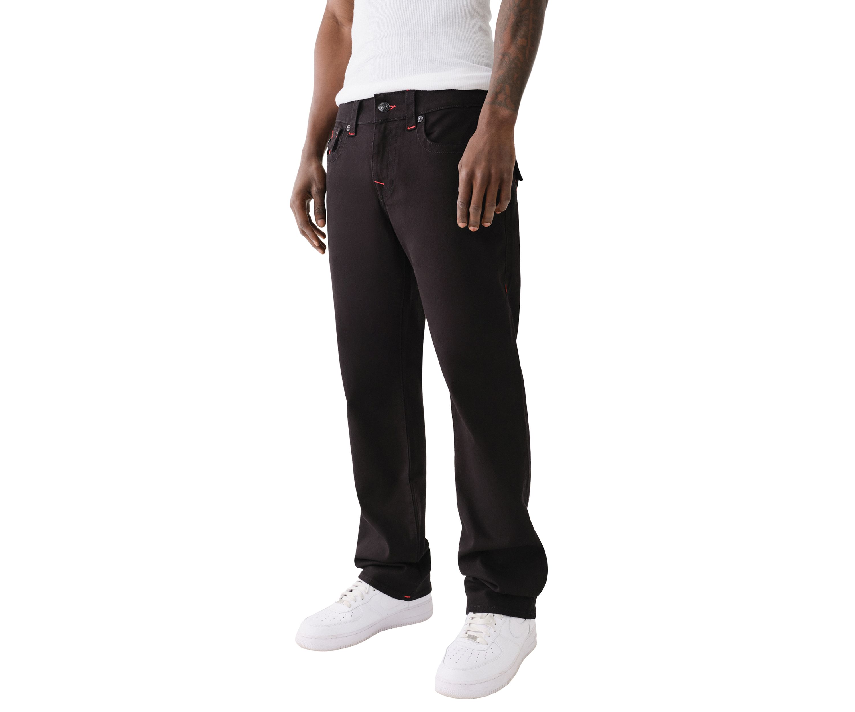 Mens Ricky Straight Fit Flap Jeans