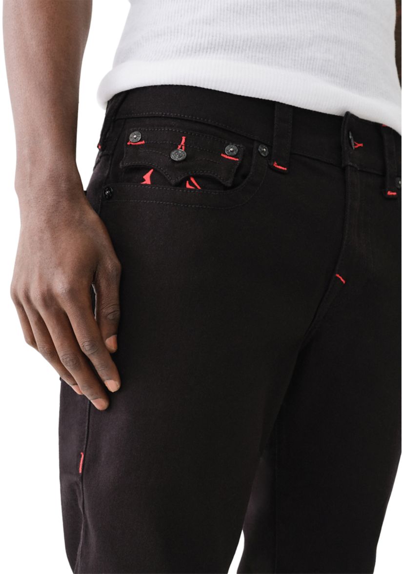 Mens Ricky Straight Fit Flap Jeans