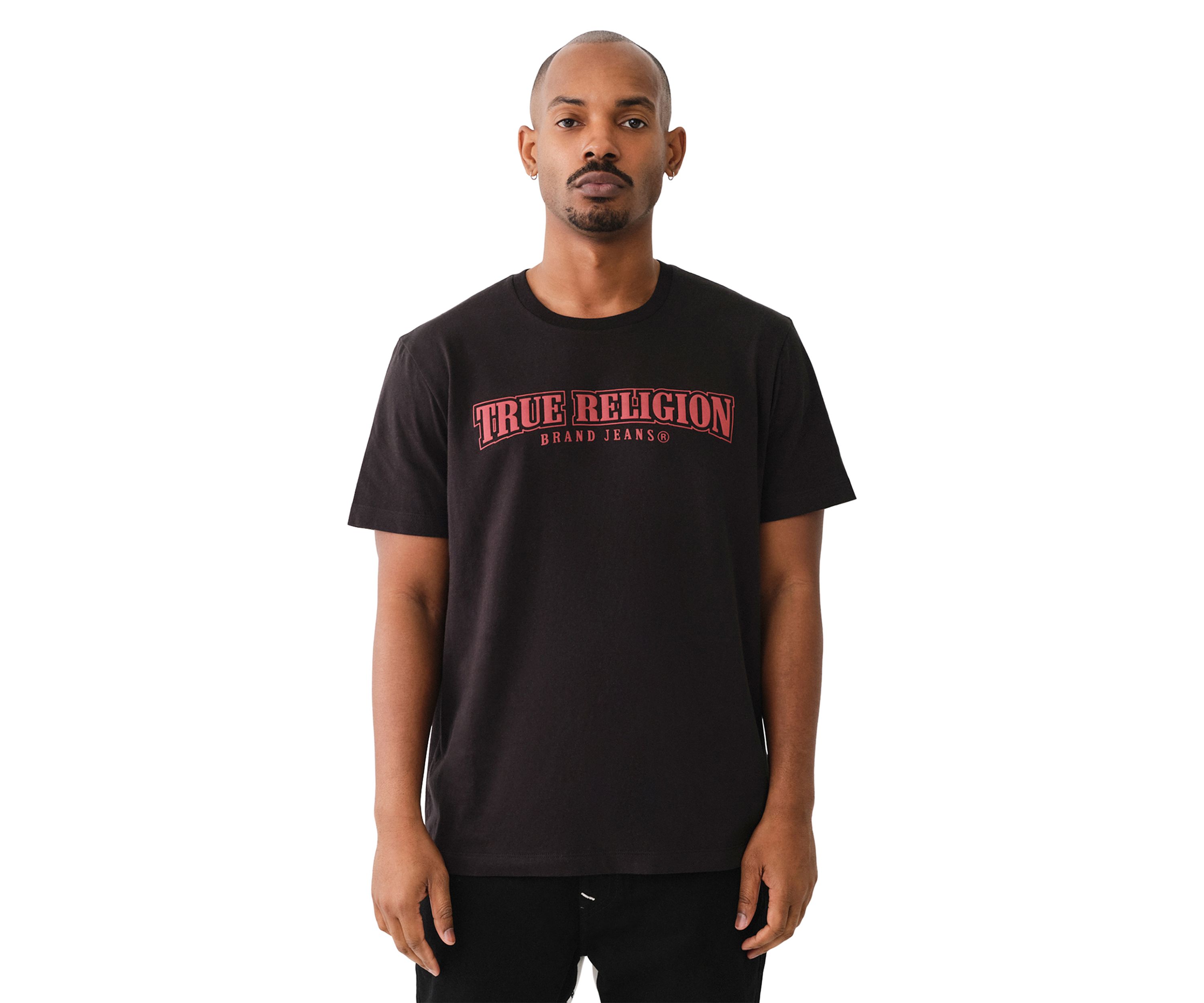 Mens Relaxed Fit Short Sleeve Horseshoe Logo Graphic T-Shirt