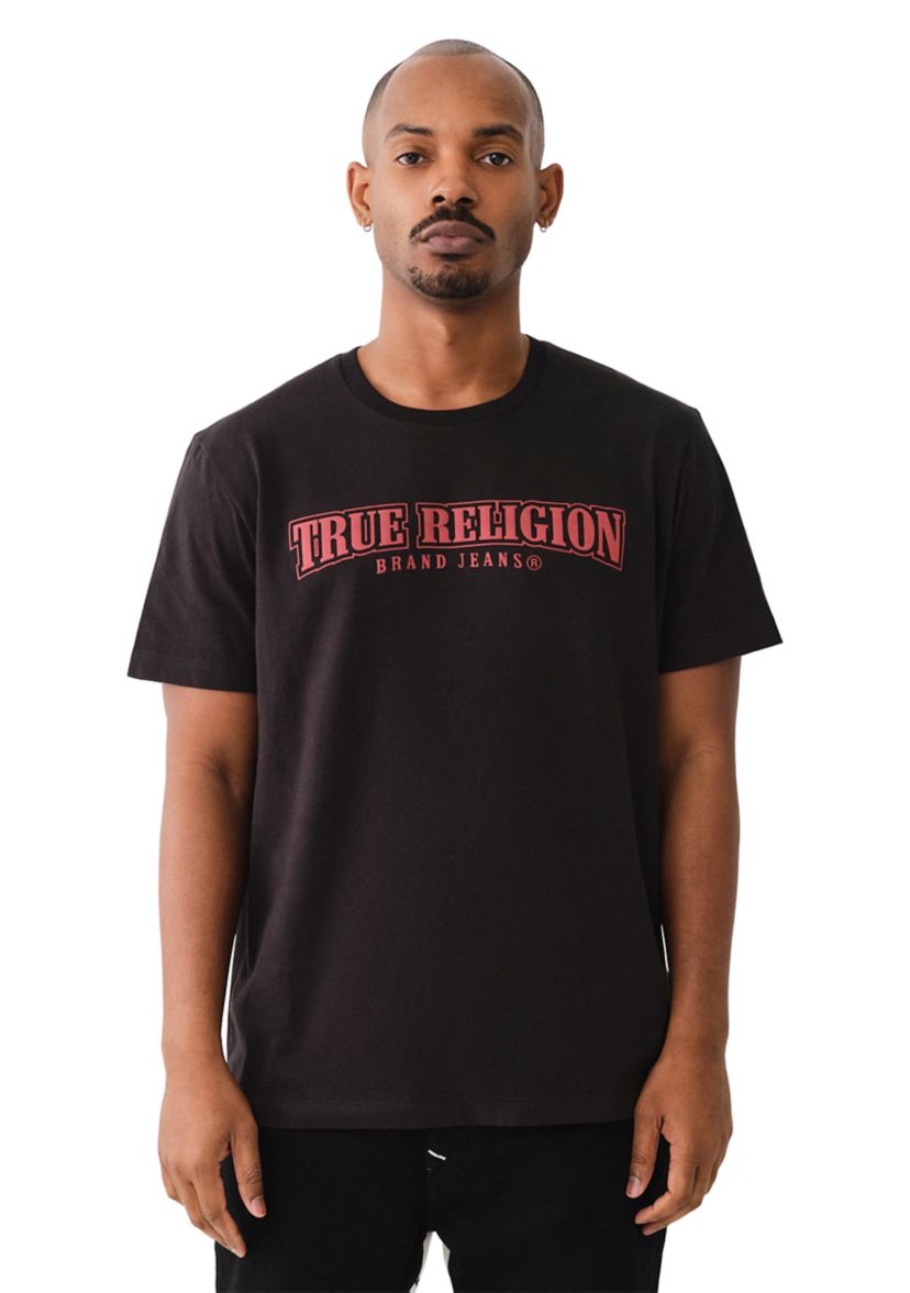 Mens Relaxed Fit Short Sleeve Horseshoe Logo Graphic T-Shirt