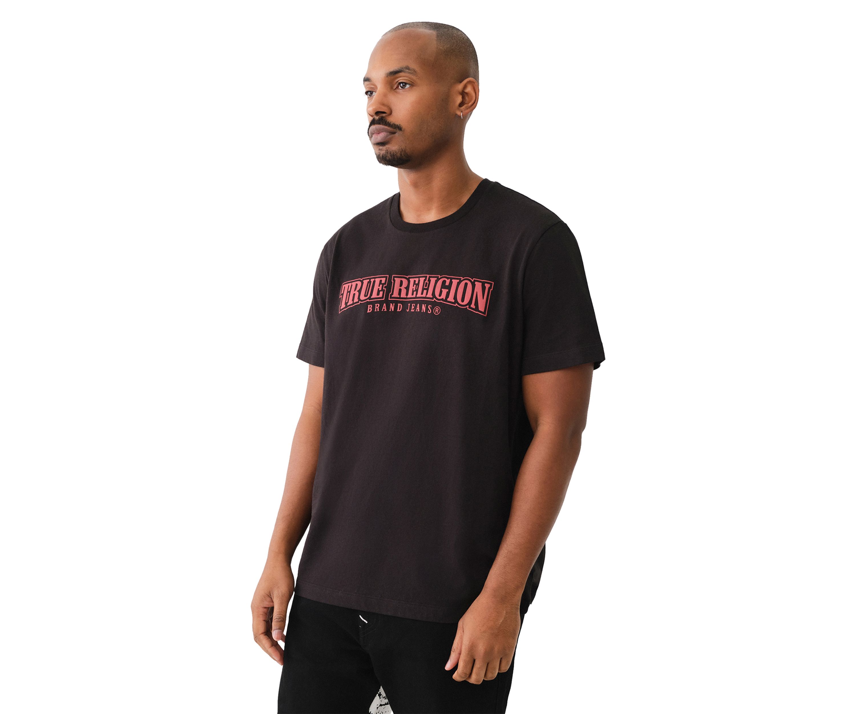 Mens Relaxed Fit Short Sleeve Horseshoe Logo Graphic T-Shirt
