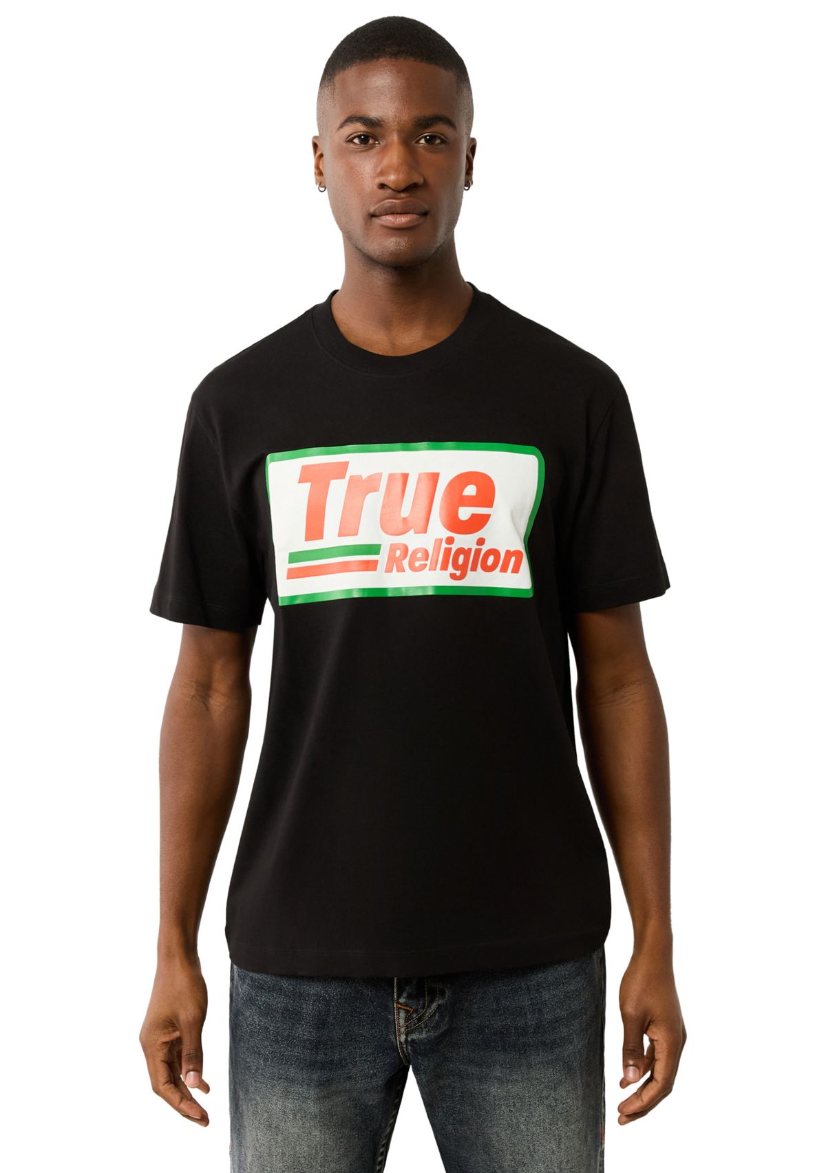 Mens High Density Logo Short Sleeve Graphic T-Shirt