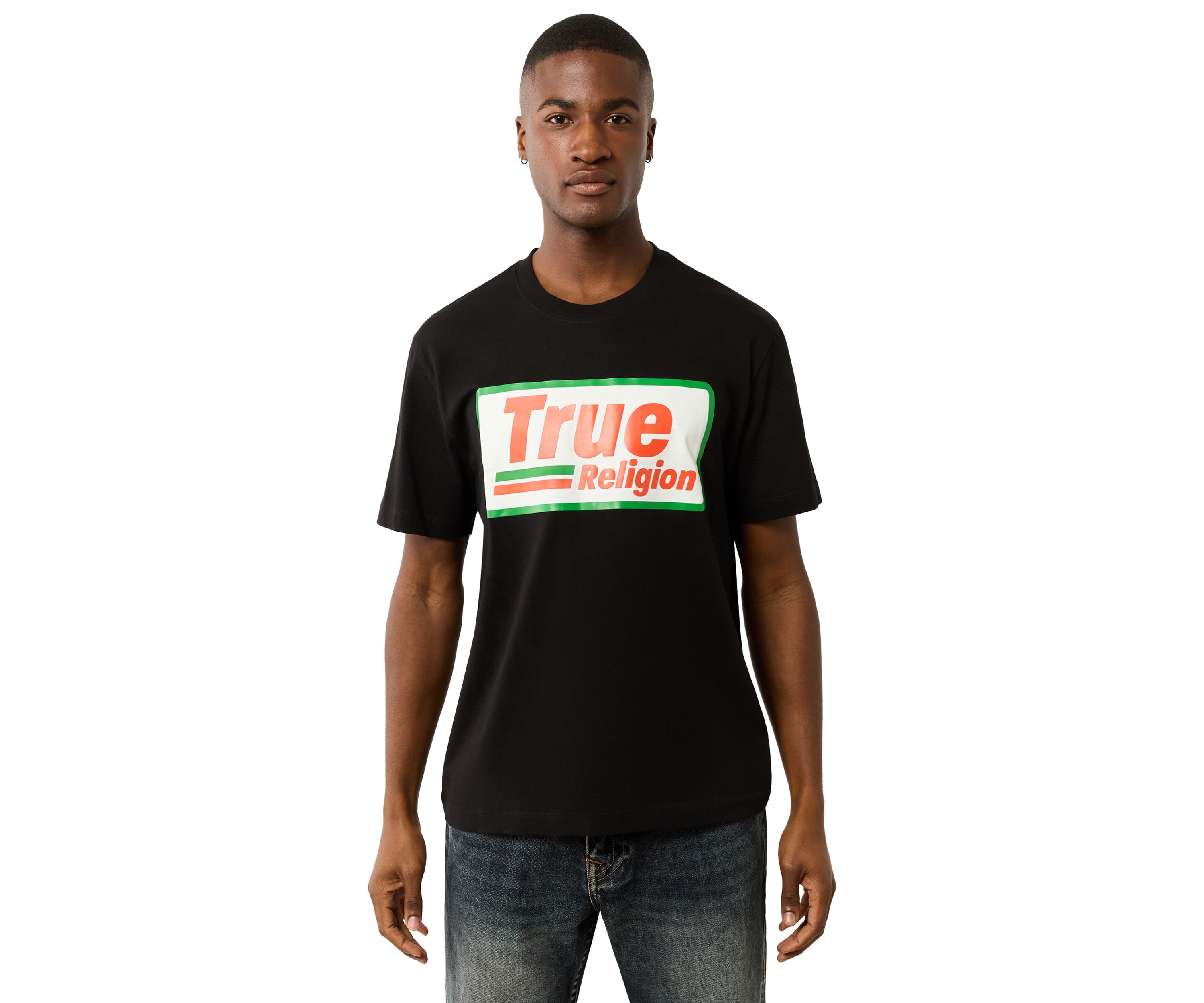 Mens High Density Logo Short Sleeve Graphic T-Shirt