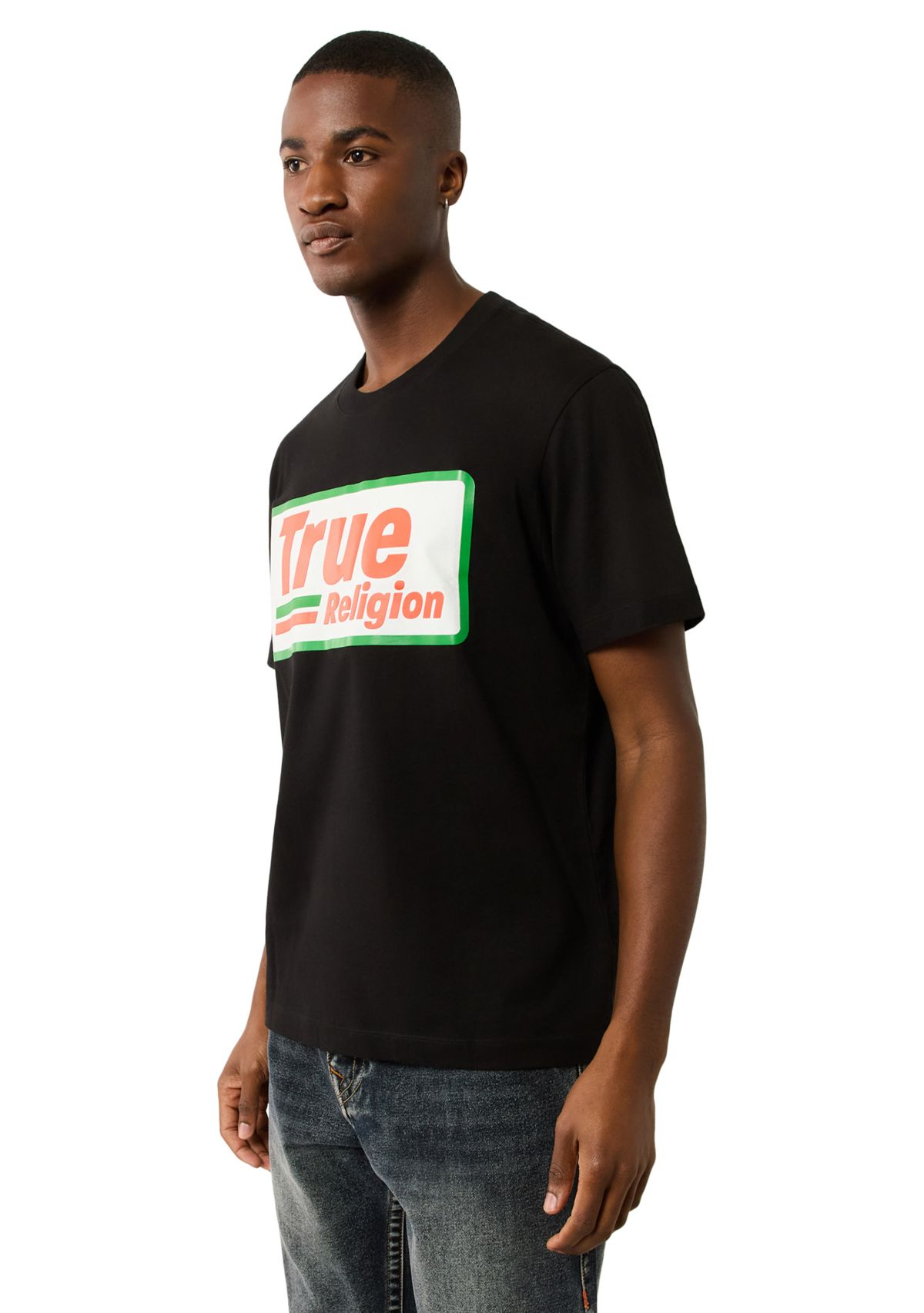 Mens High Density Logo Short Sleeve Graphic T-Shirt