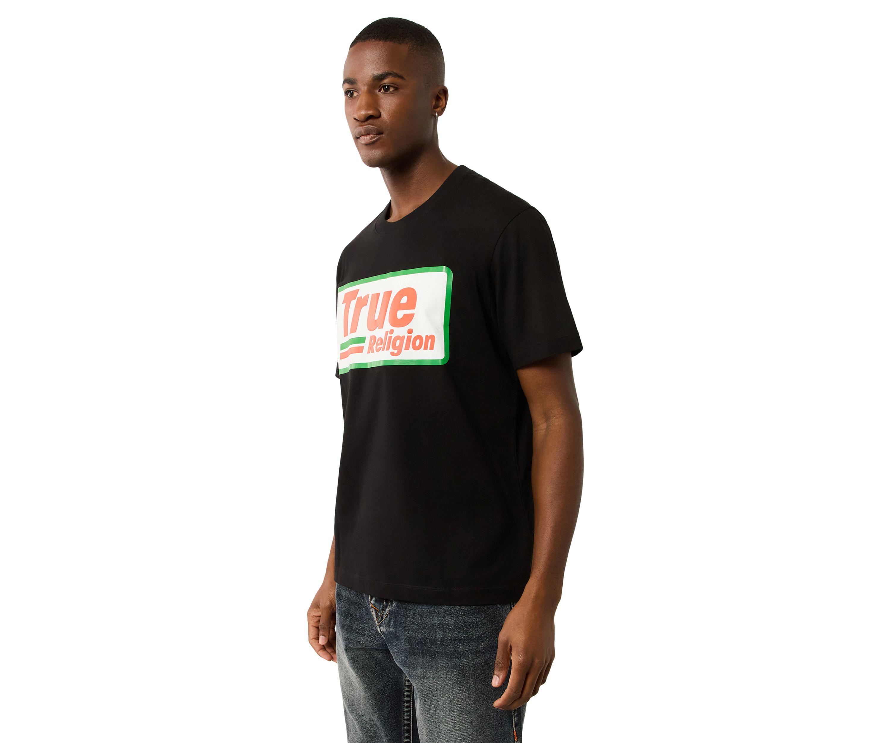 Mens High Density Logo Short Sleeve Graphic T-Shirt