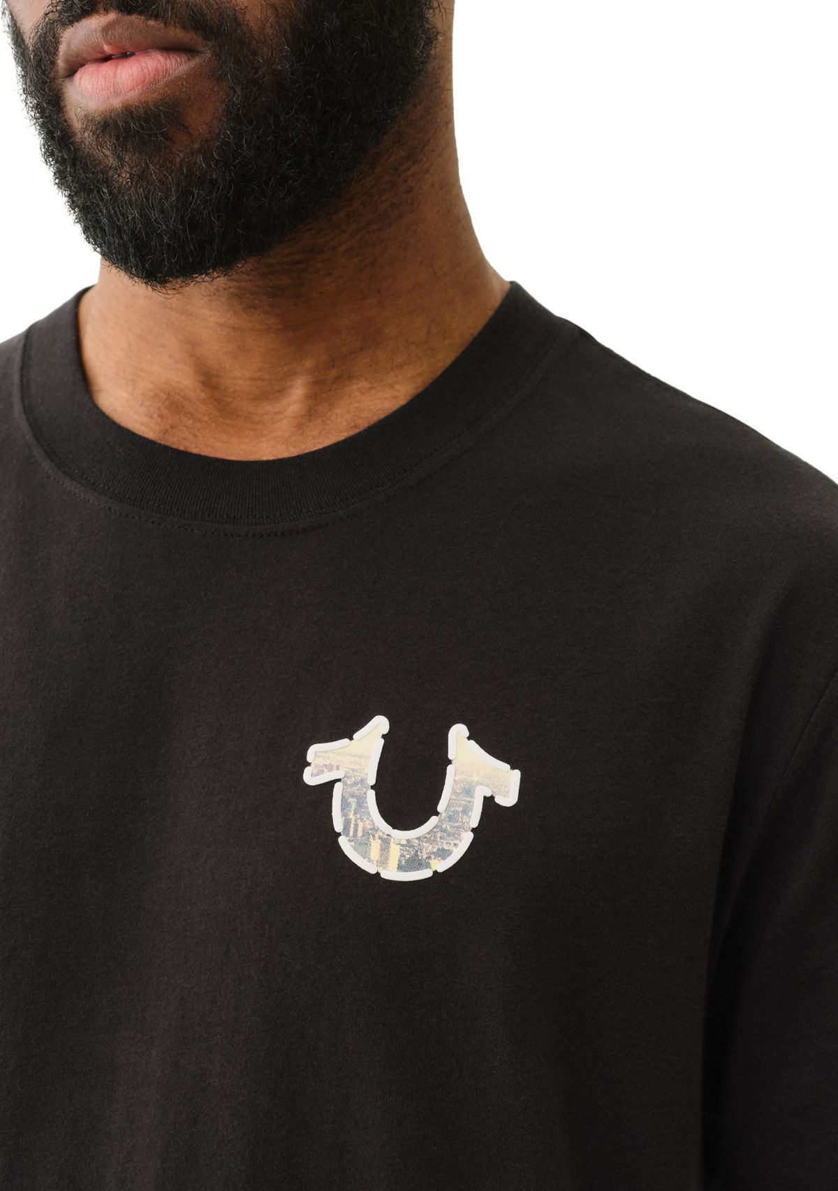 Mens Graffiti Puff Print Logo Short Sleeve Graphic T-Shirt