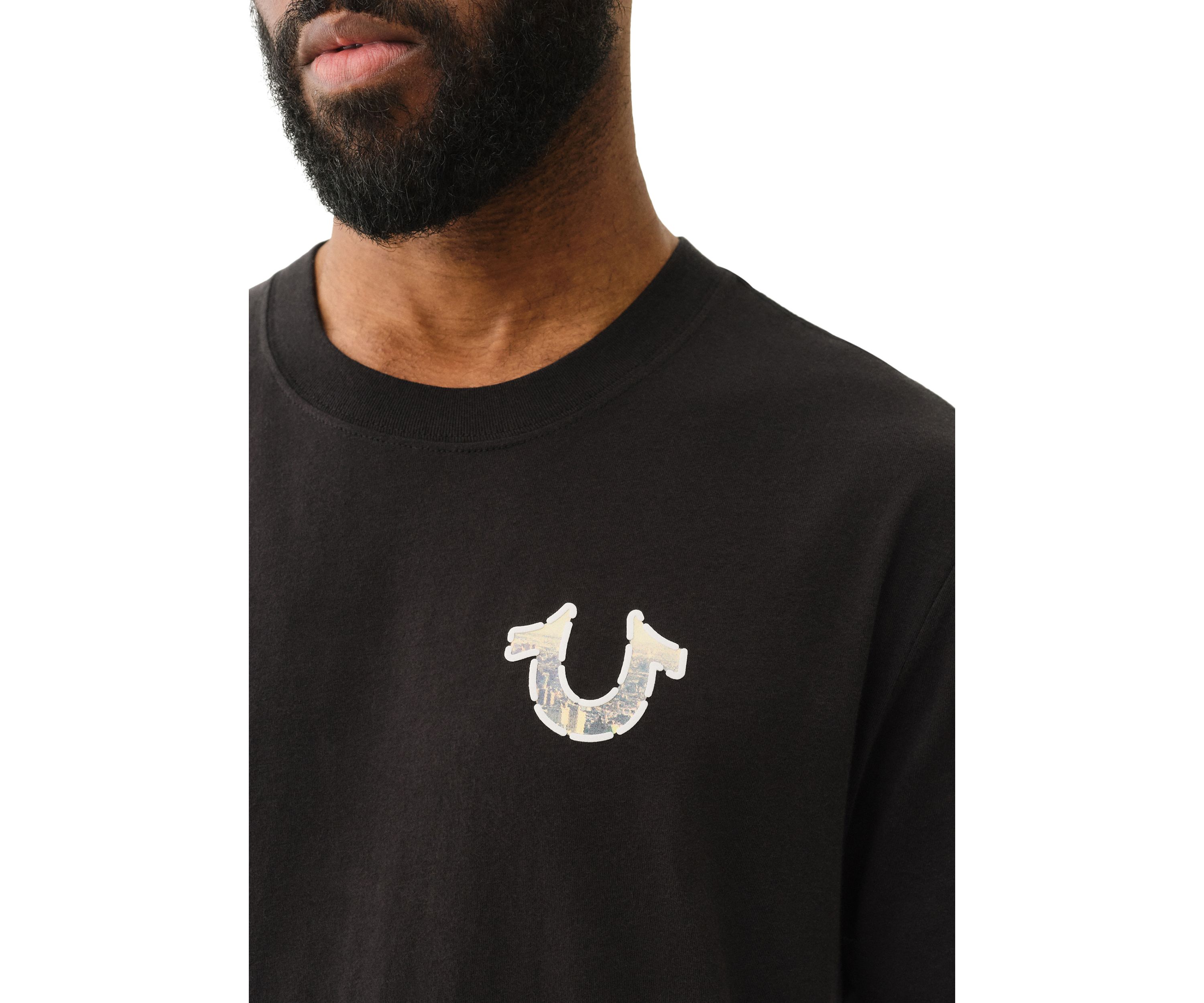 Mens Graffiti Puff Print Logo Short Sleeve Graphic T-Shirt