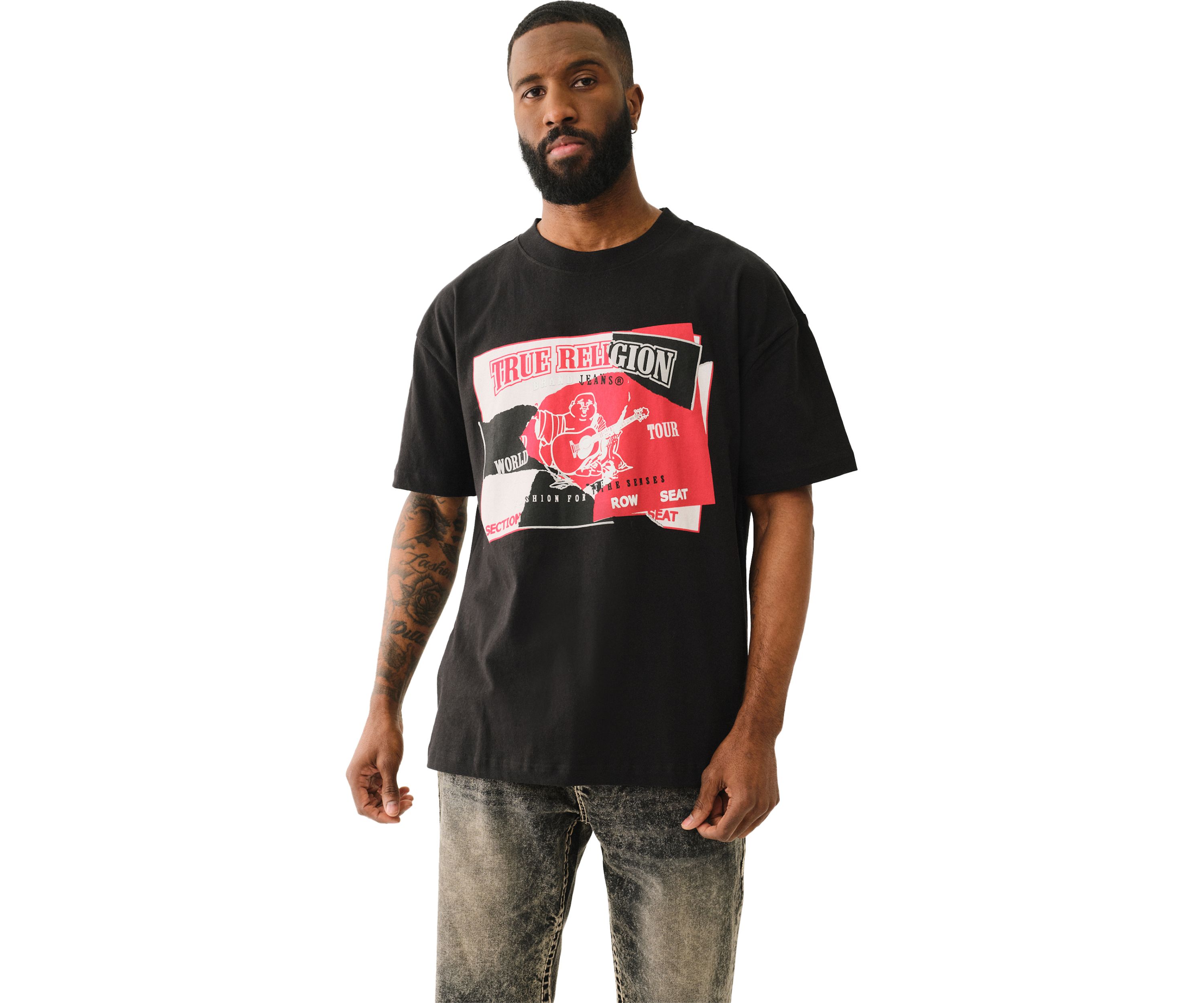 Torn Logo Heavyweight Short Sleeve Graphic T-Shirt 