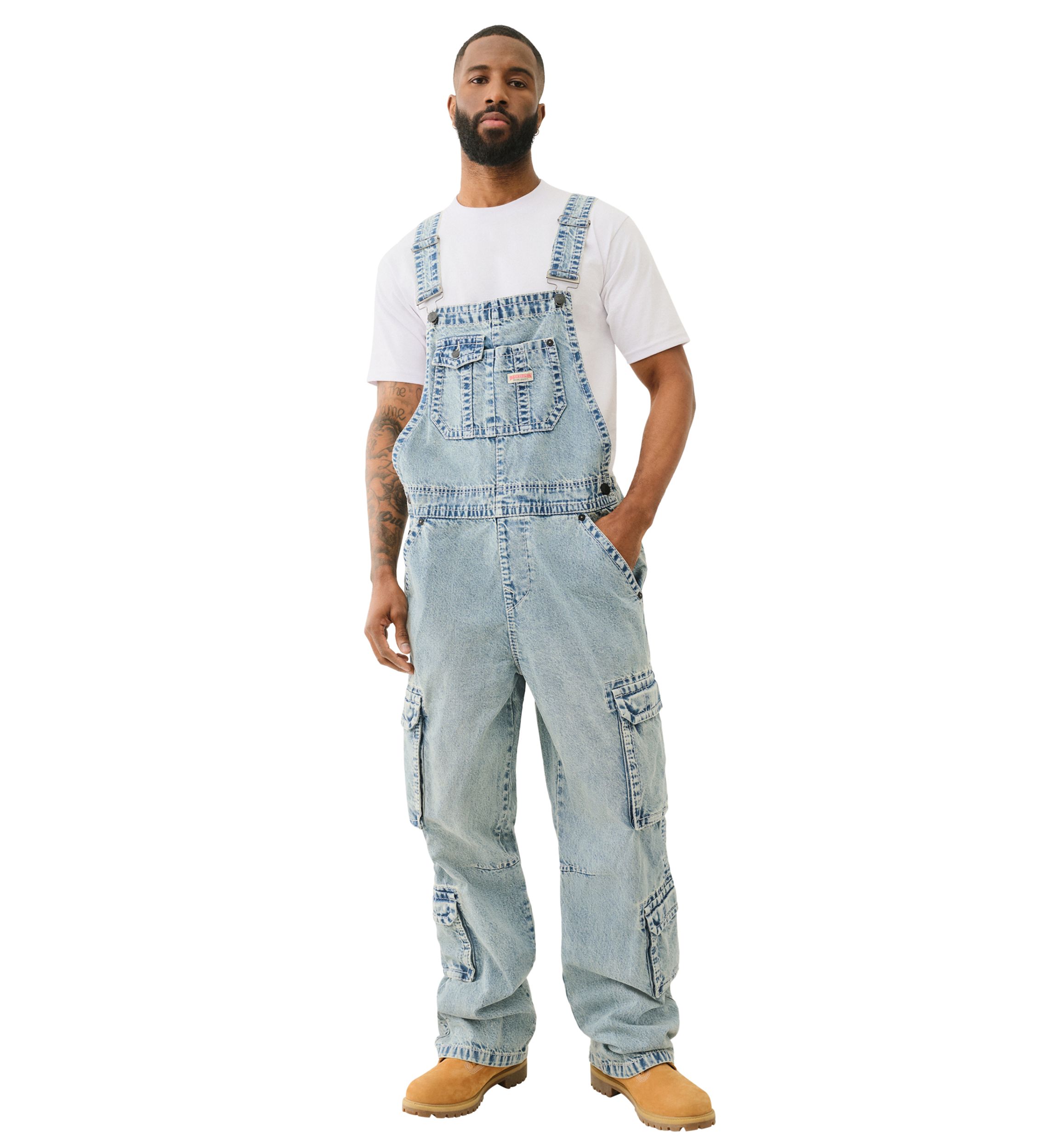 Mens Double Cargo Big T Overalls