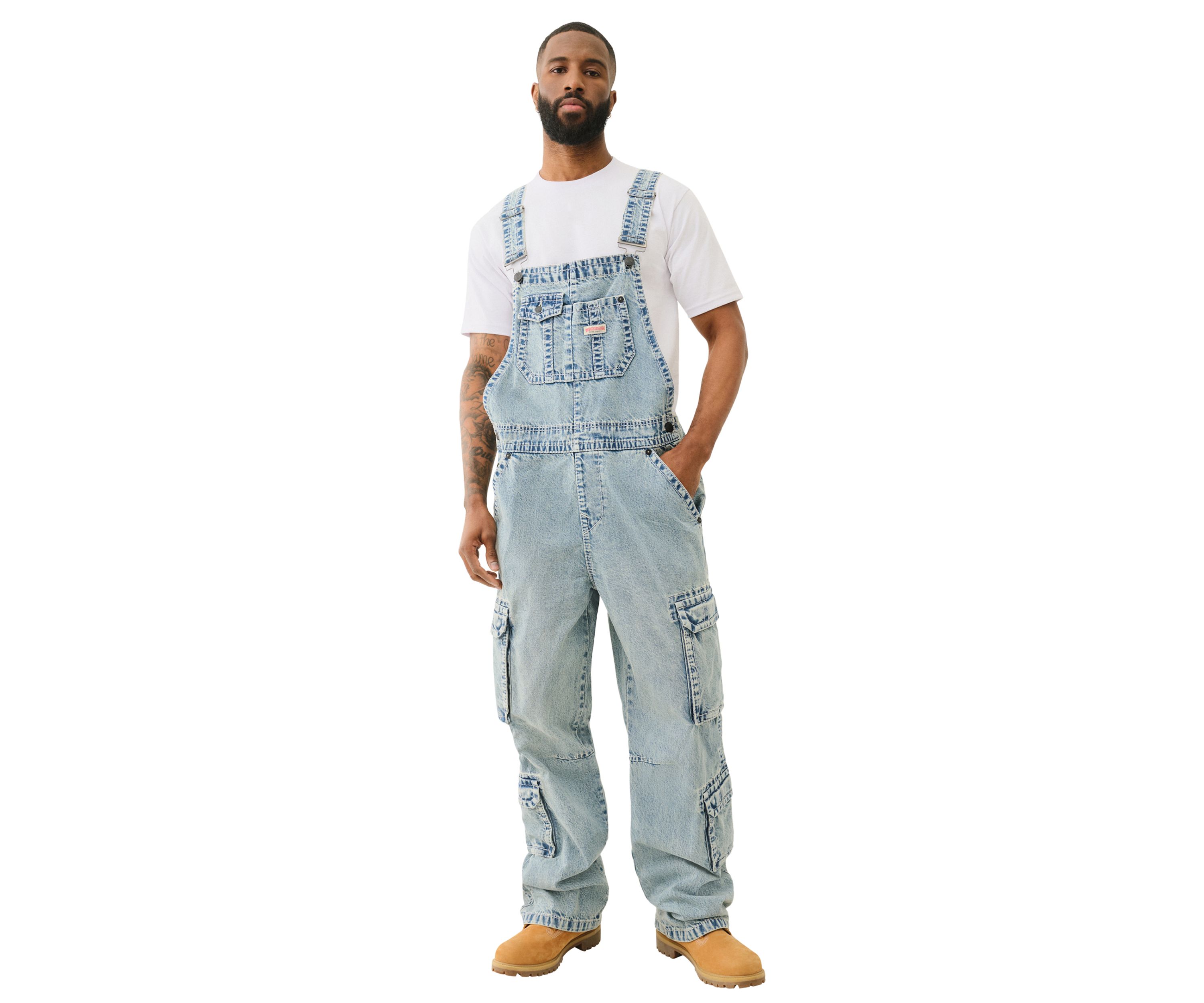 Mens Double Cargo Big T Overalls