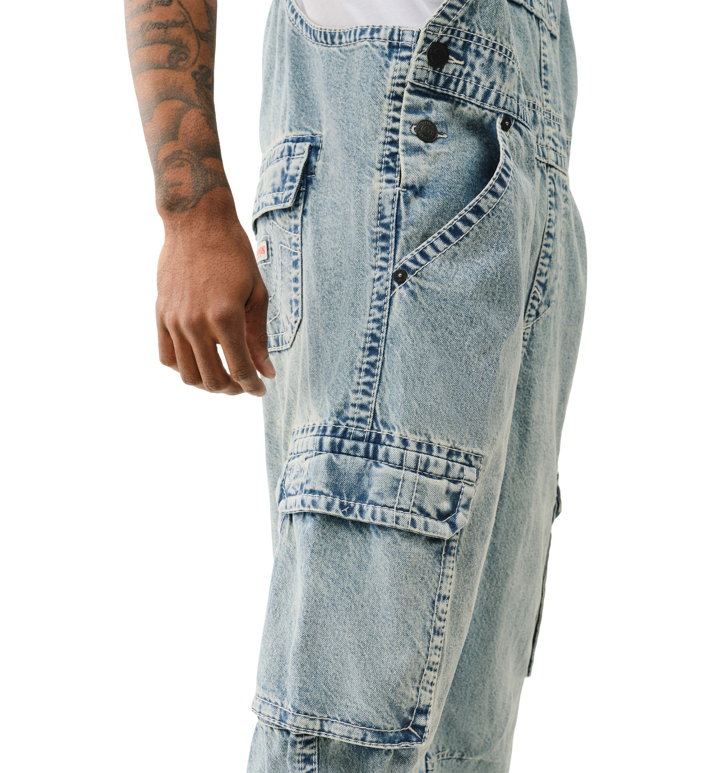 Mens Double Cargo Big T Overalls