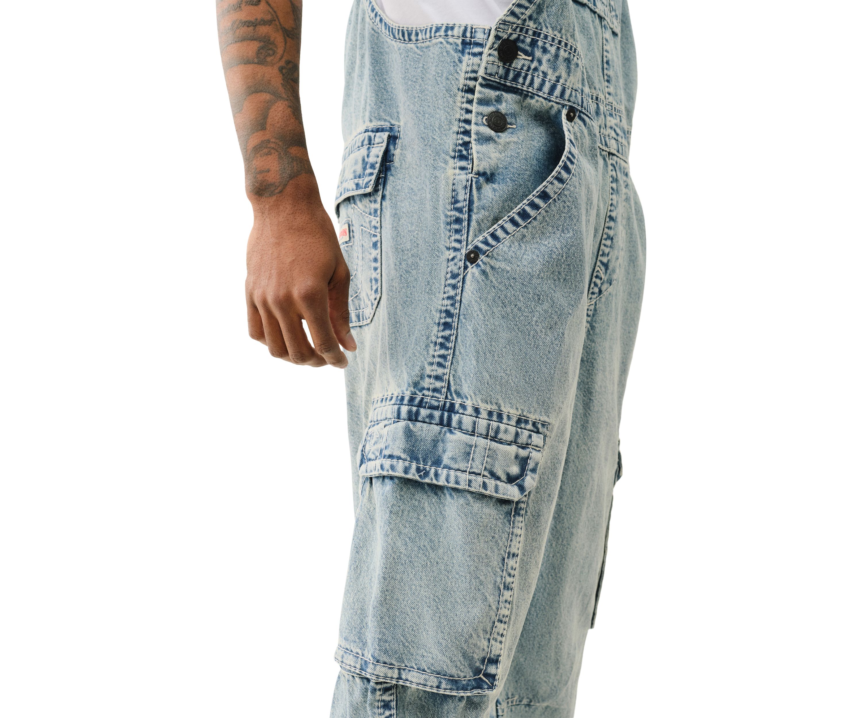 Mens Double Cargo Big T Overalls