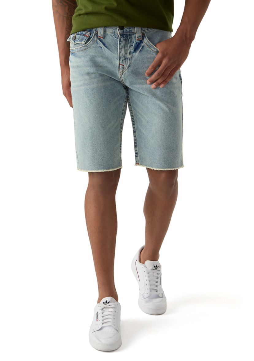 Mens Ricky Frayed Flap Denim Shorts
