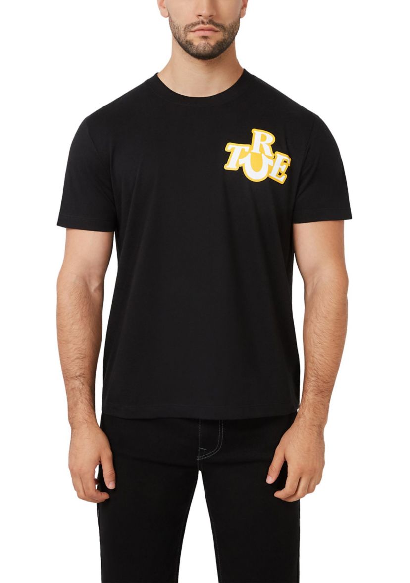 Short Sleeve Mixed Media Logo T-Shirt