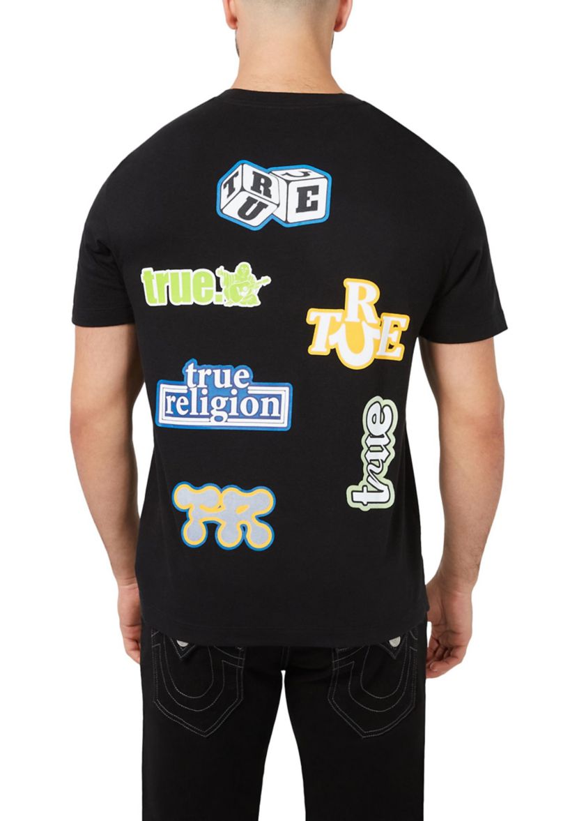 Short Sleeve Mixed Media Logo T-Shirt