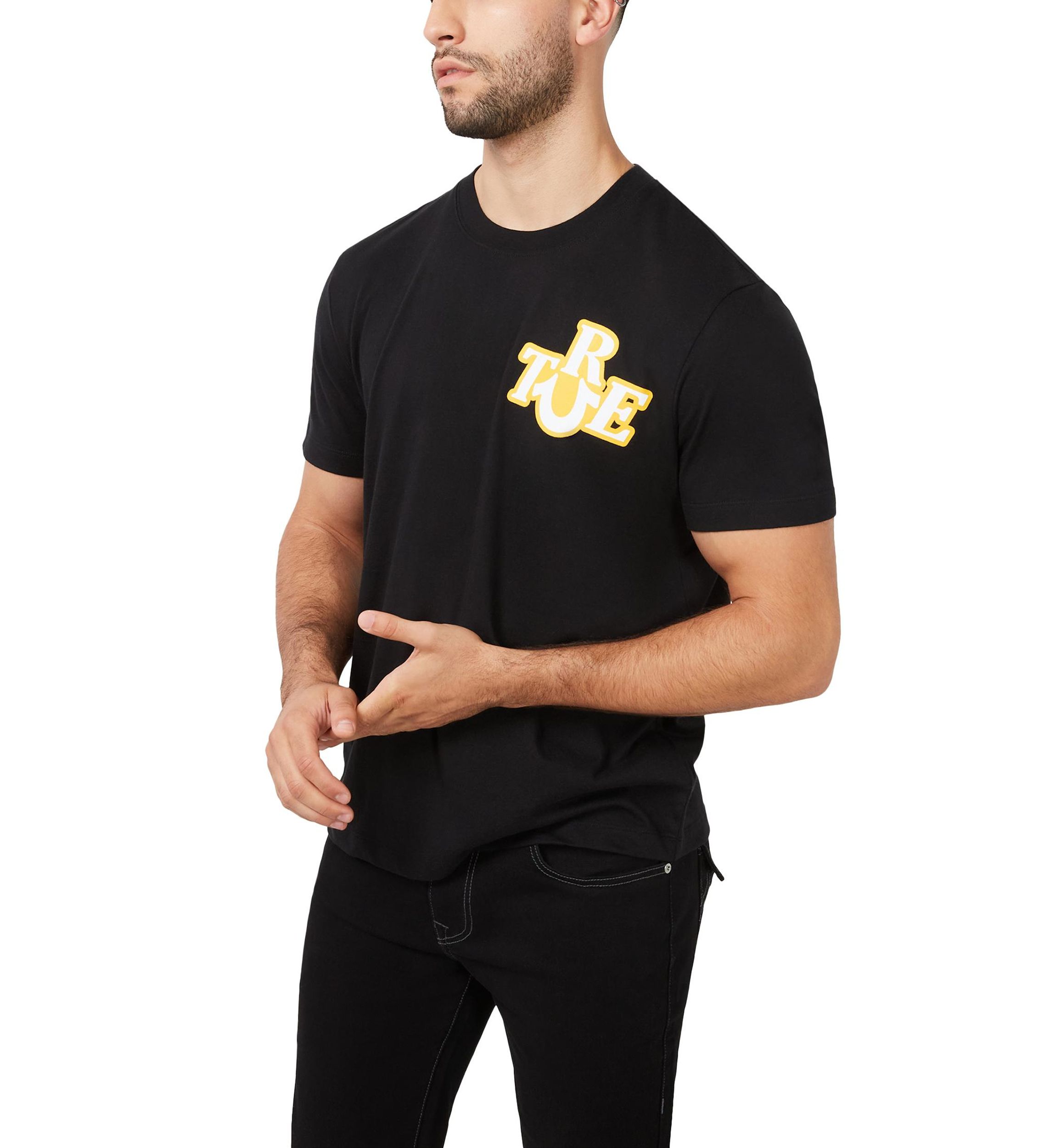 Short Sleeve Mixed Media Logo T-Shirt
