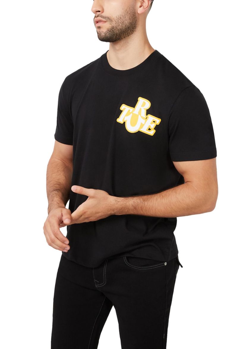 Short Sleeve Mixed Media Logo T-Shirt