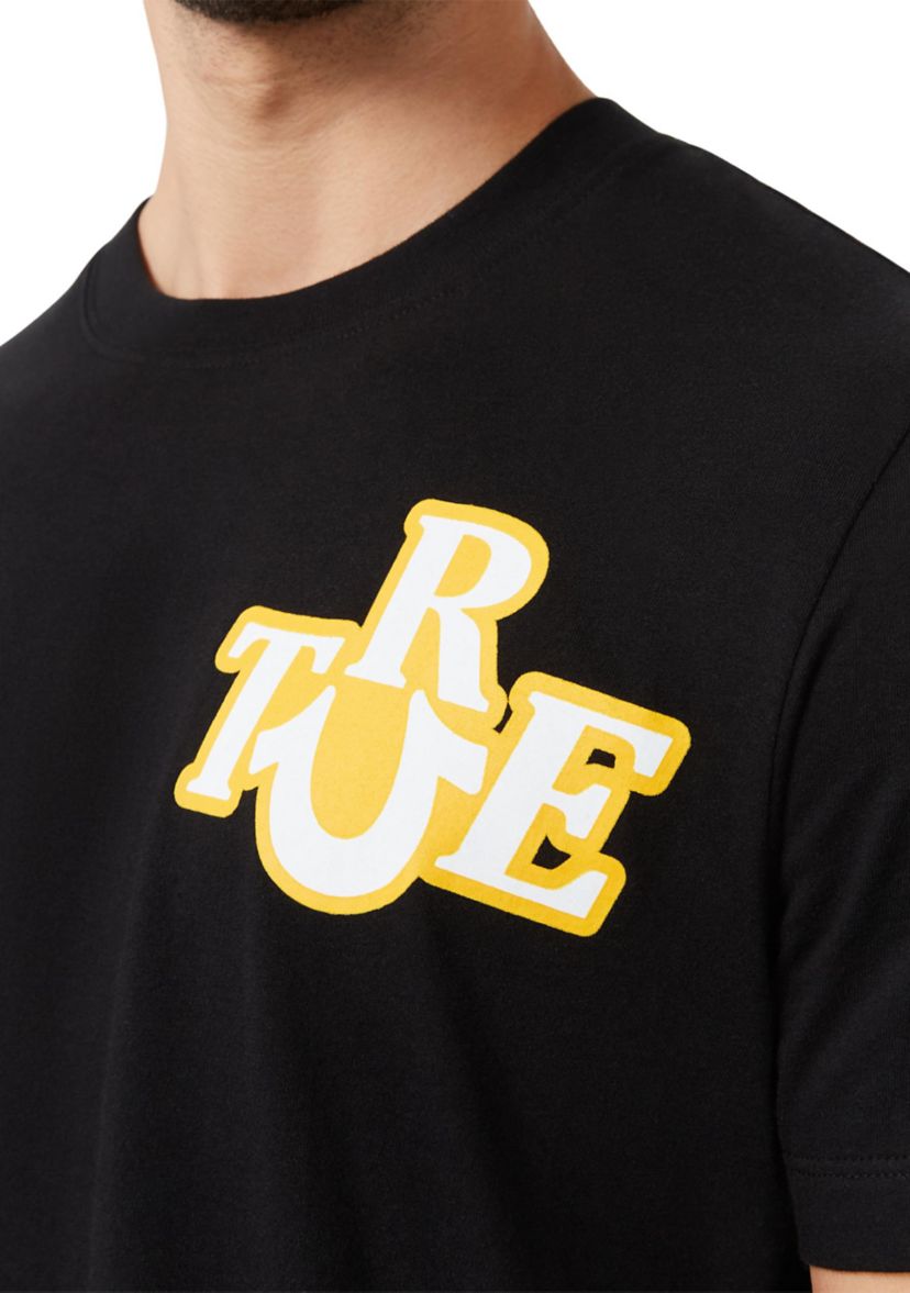 Short Sleeve Mixed Media Logo T-Shirt
