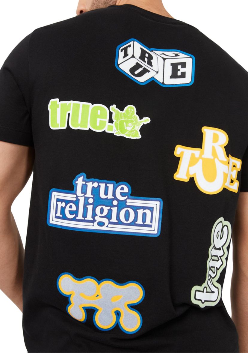 Short Sleeve Mixed Media Logo T-Shirt