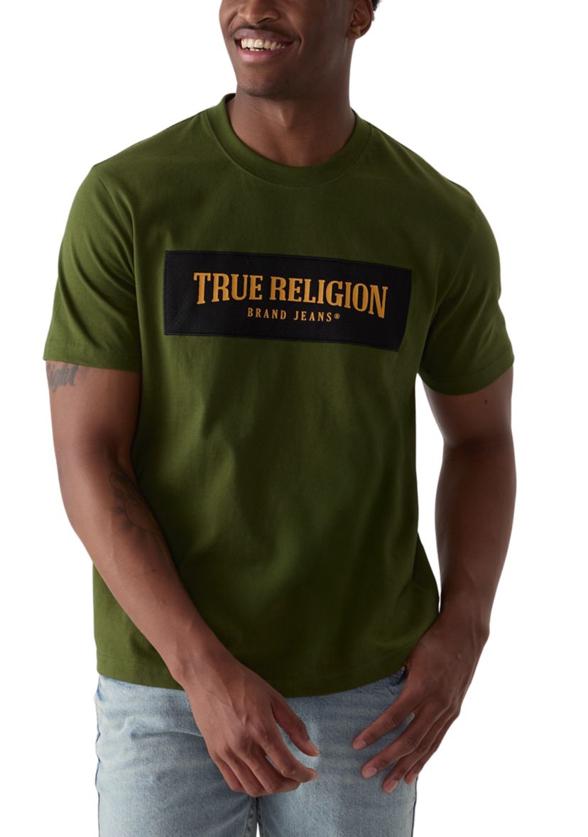 Mesh Appliqué Arch Logo Short Sleeve T-Shirt