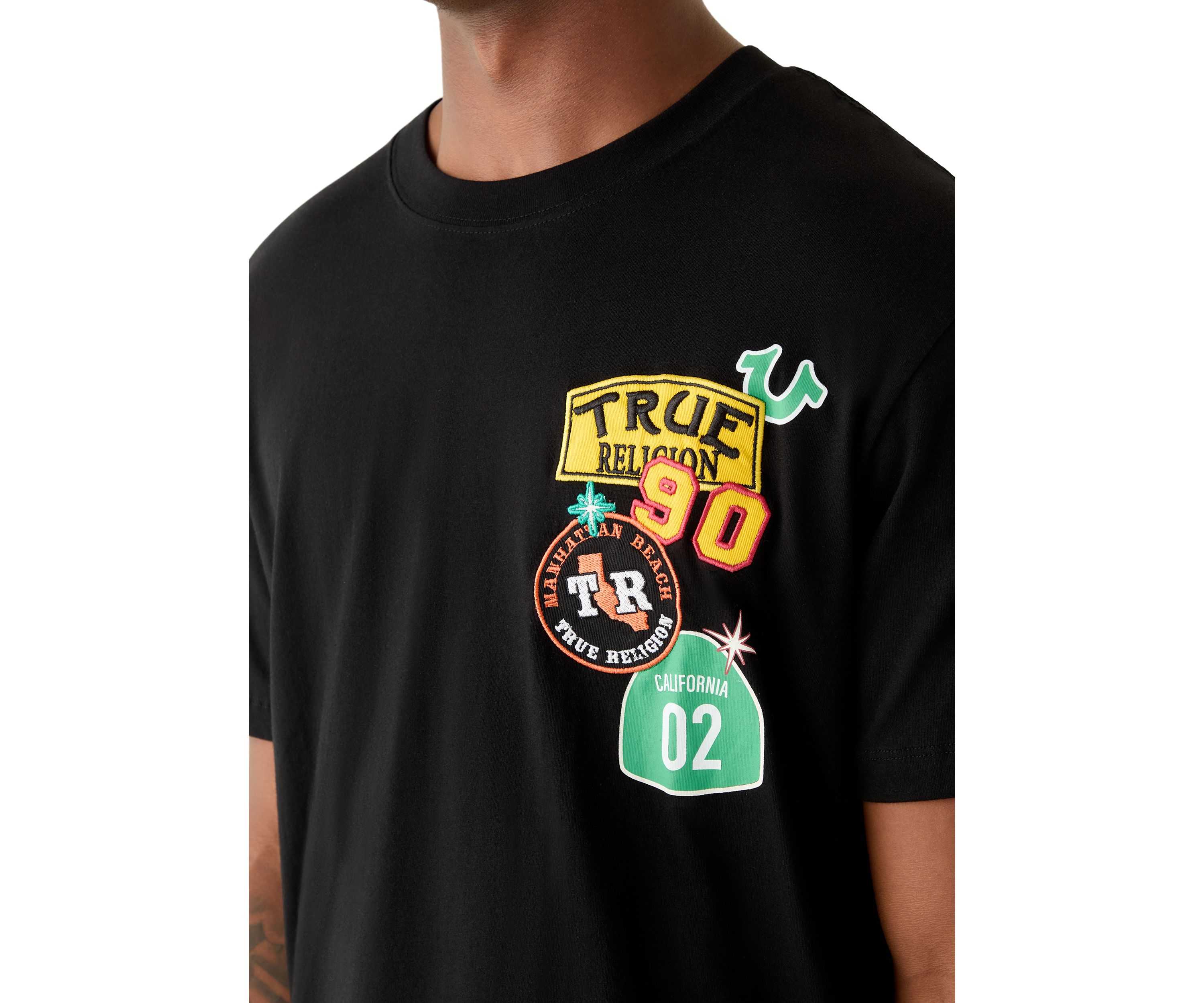 Mens Freeway Patched Logo Graphic T-Shirt