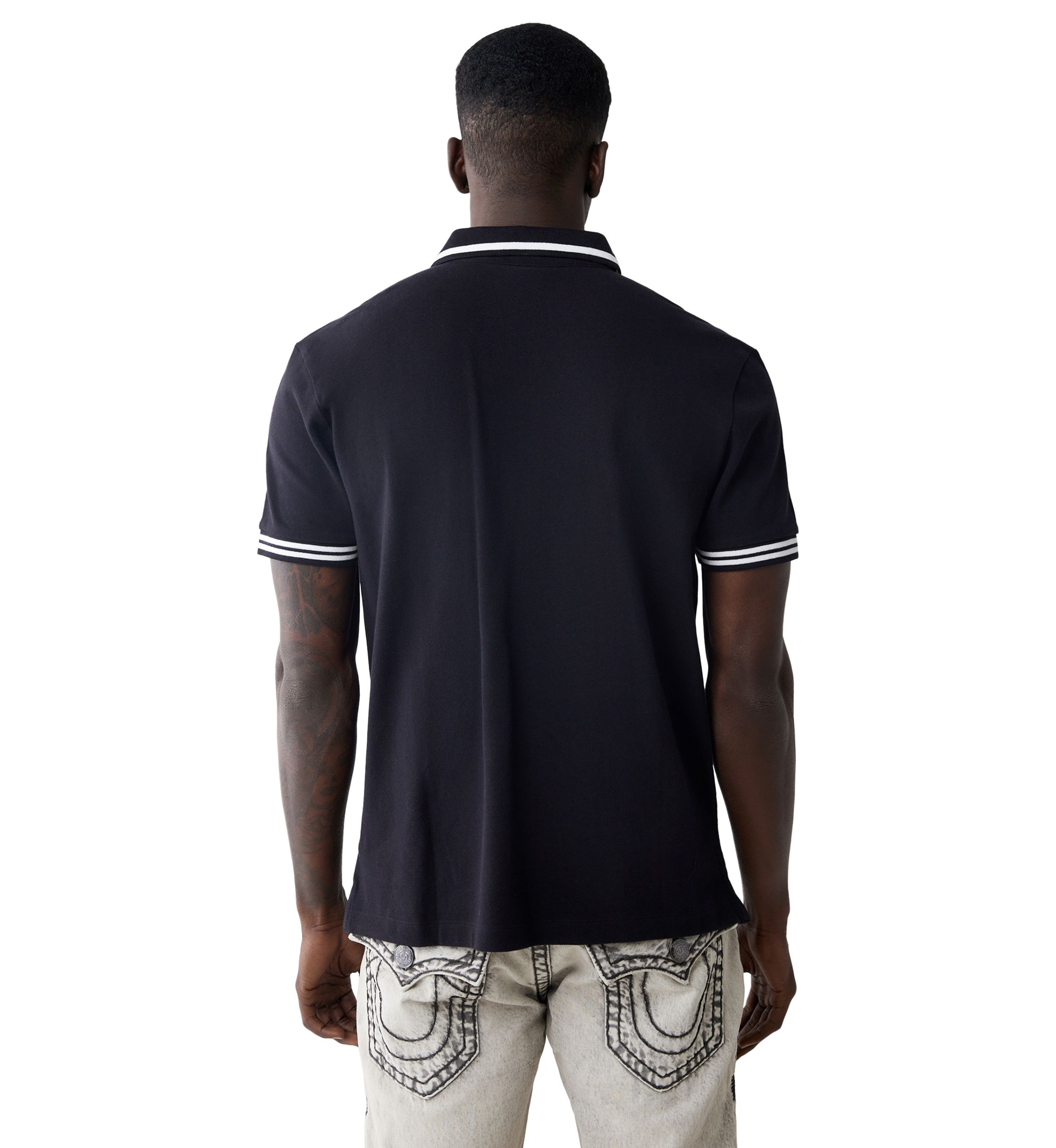 Mens Short Sleeve Buddha Logo Polo Shirt
