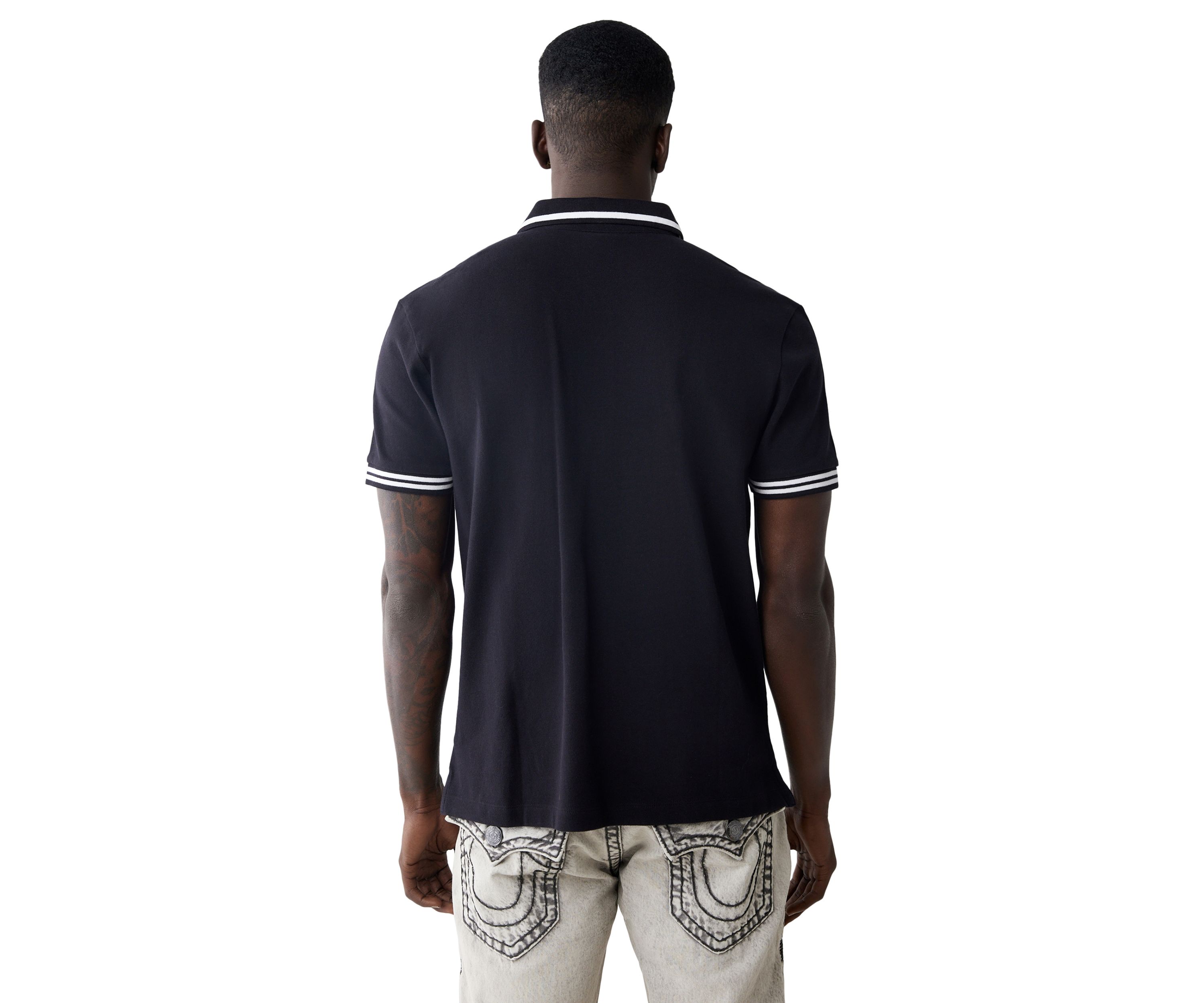 Mens Short Sleeve Buddha Logo Polo Shirt