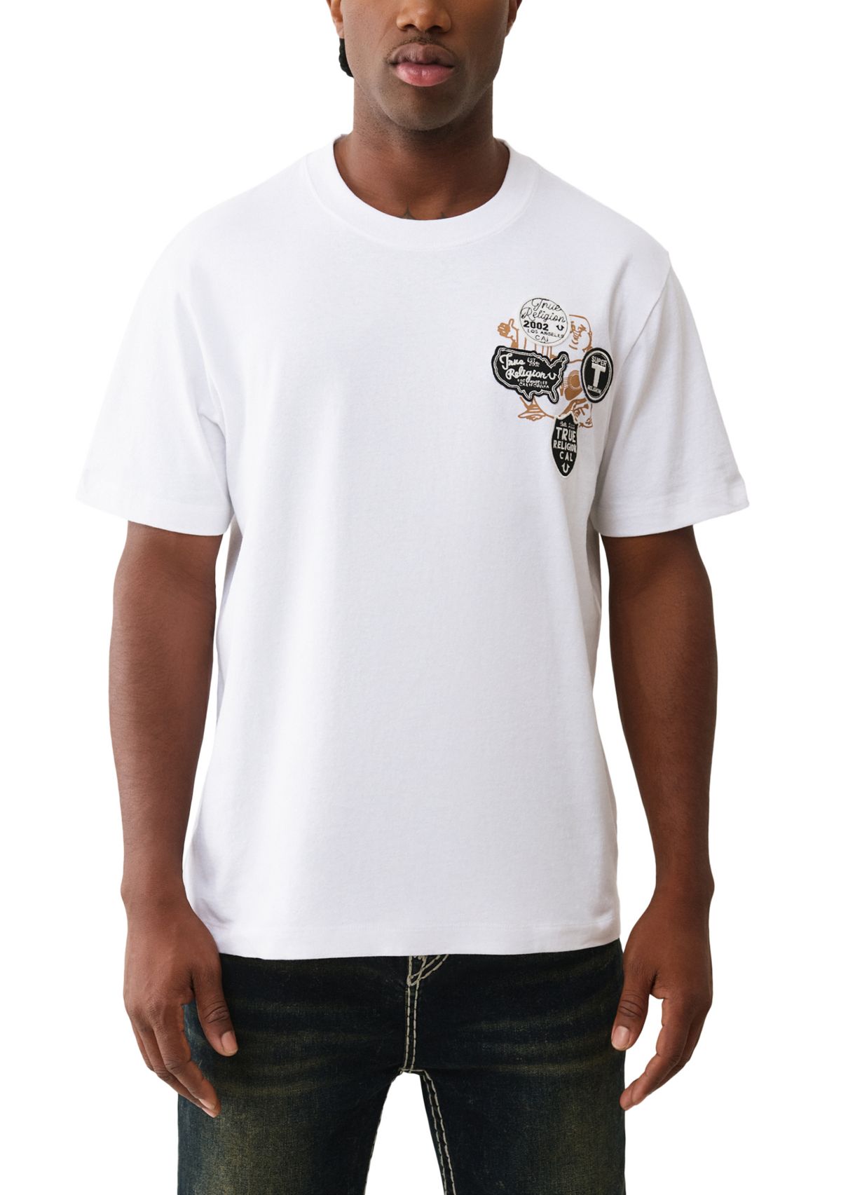 Buddha Patch Short Sleeve Graphic T-Shirt