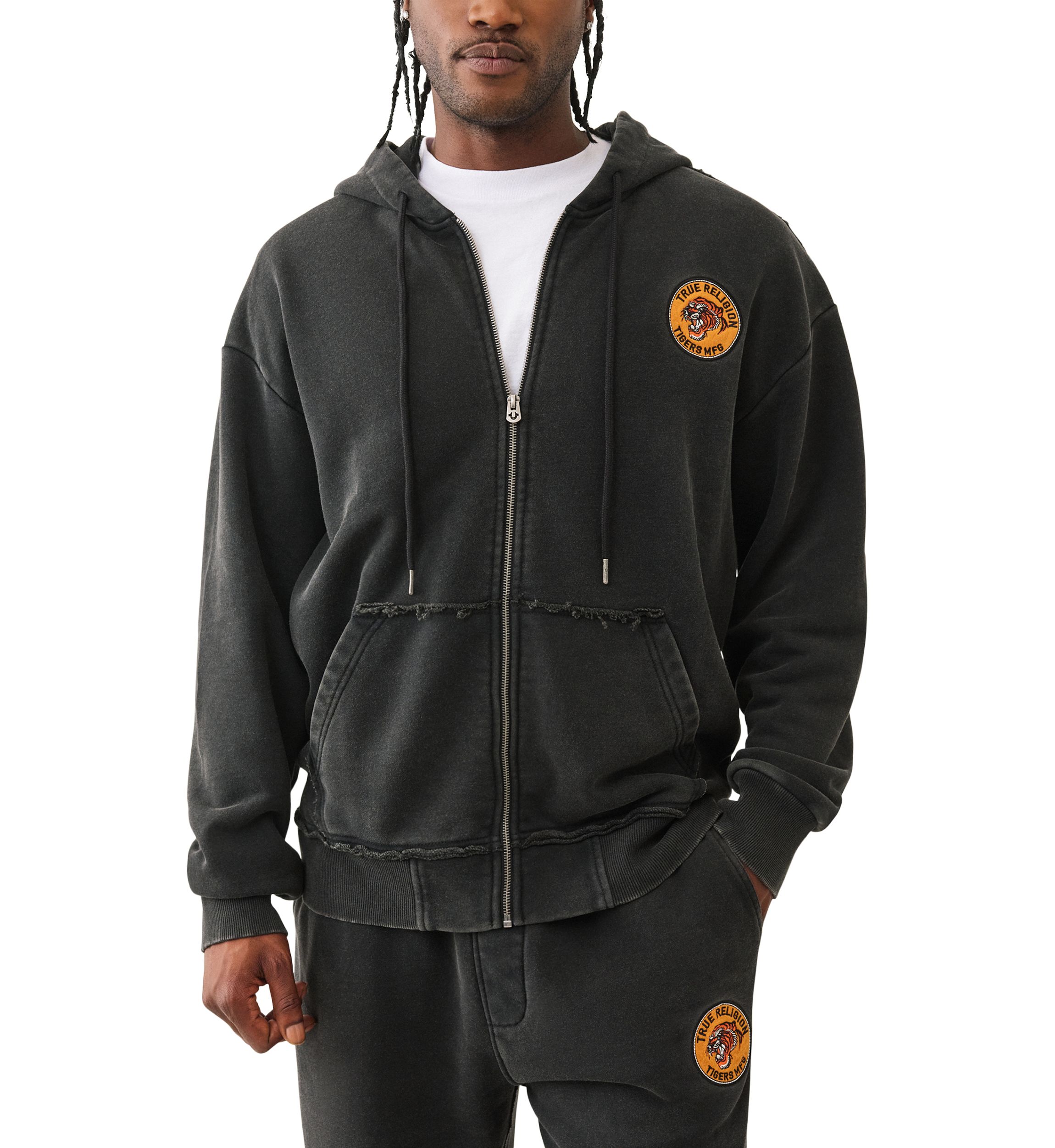 Tiger Vintage Logo Zip Hoodie