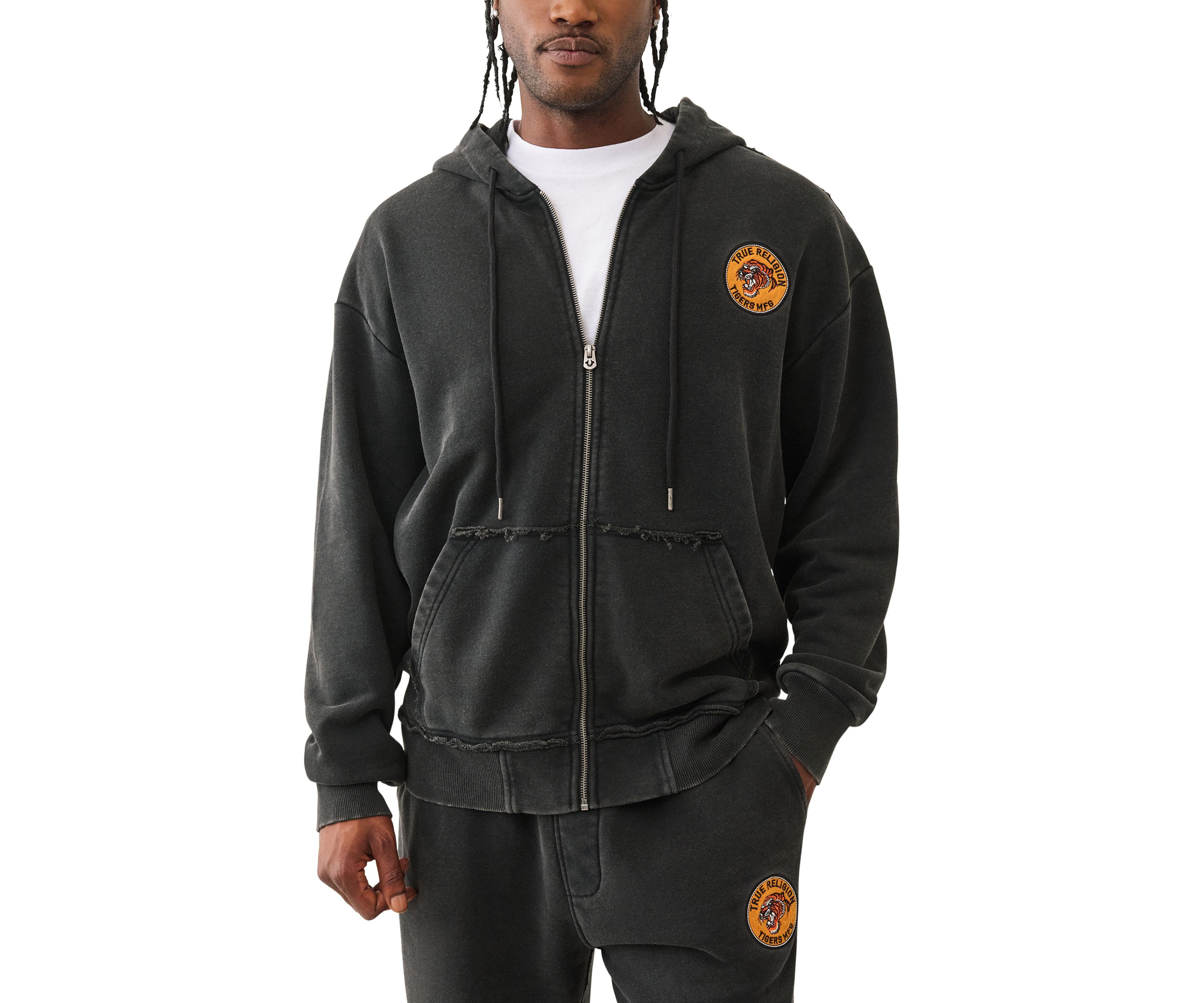 Tiger Vintage Logo Zip Hoodie