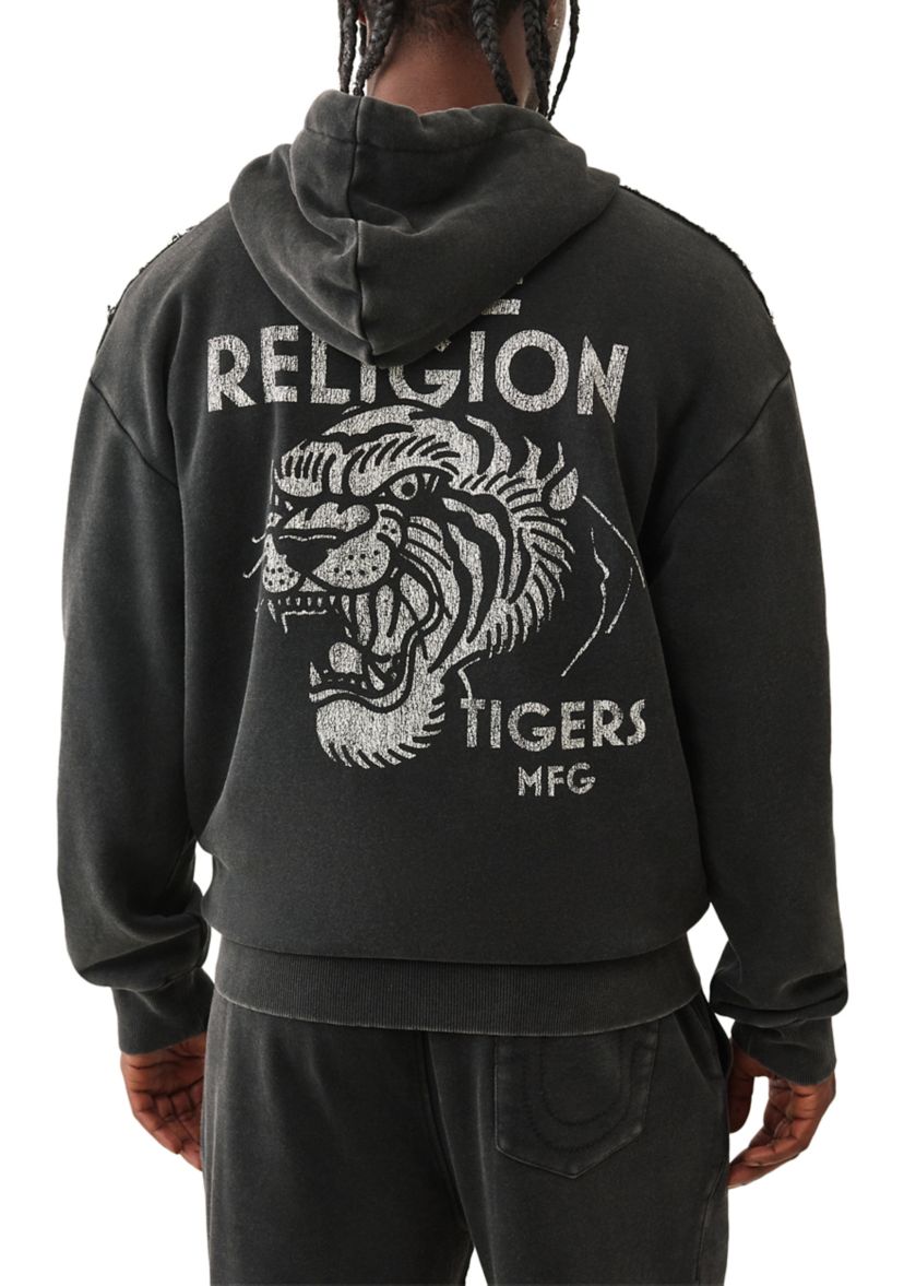 Tiger Vintage Logo Zip Hoodie