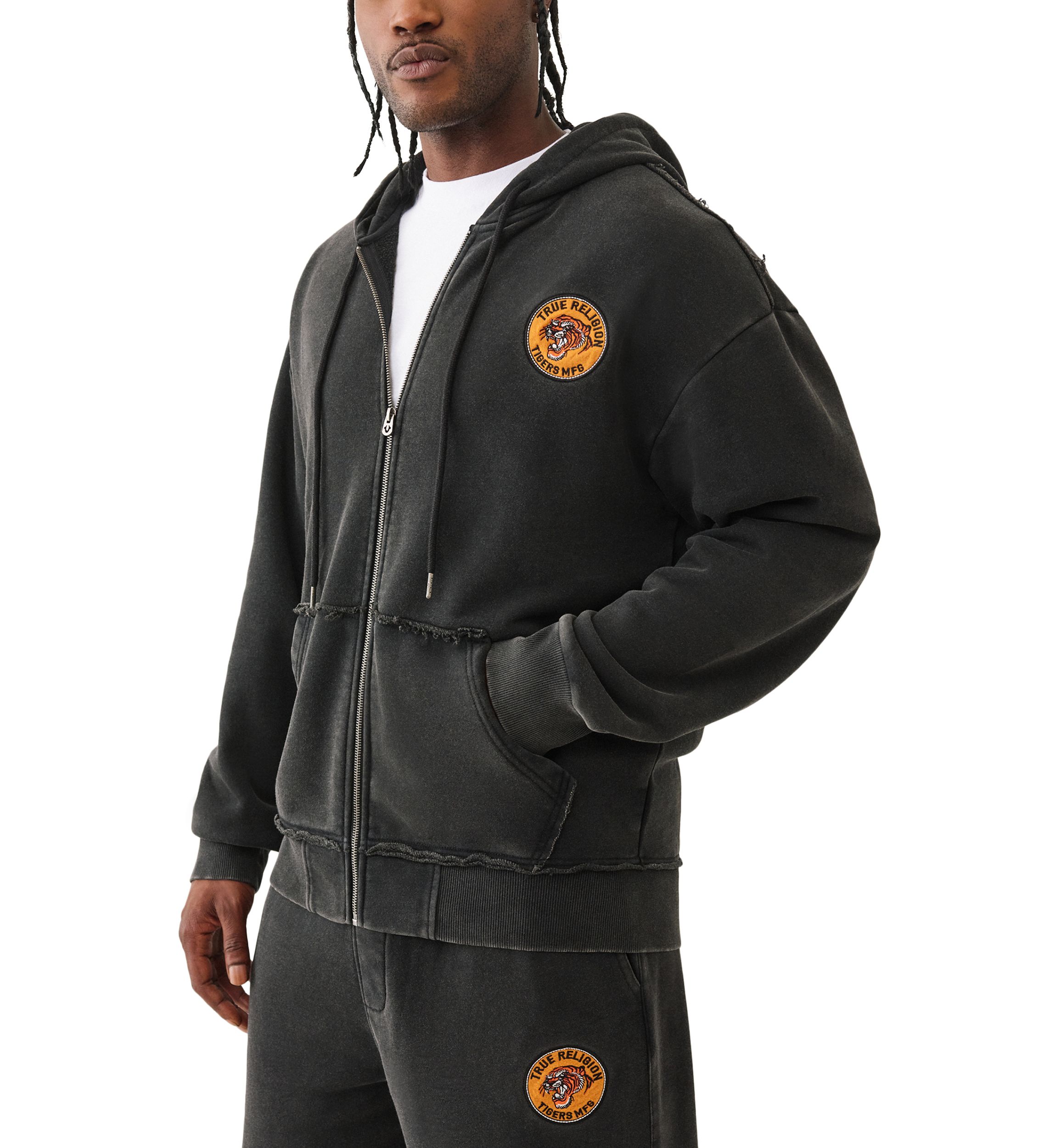 Tiger Vintage Logo Zip Hoodie
