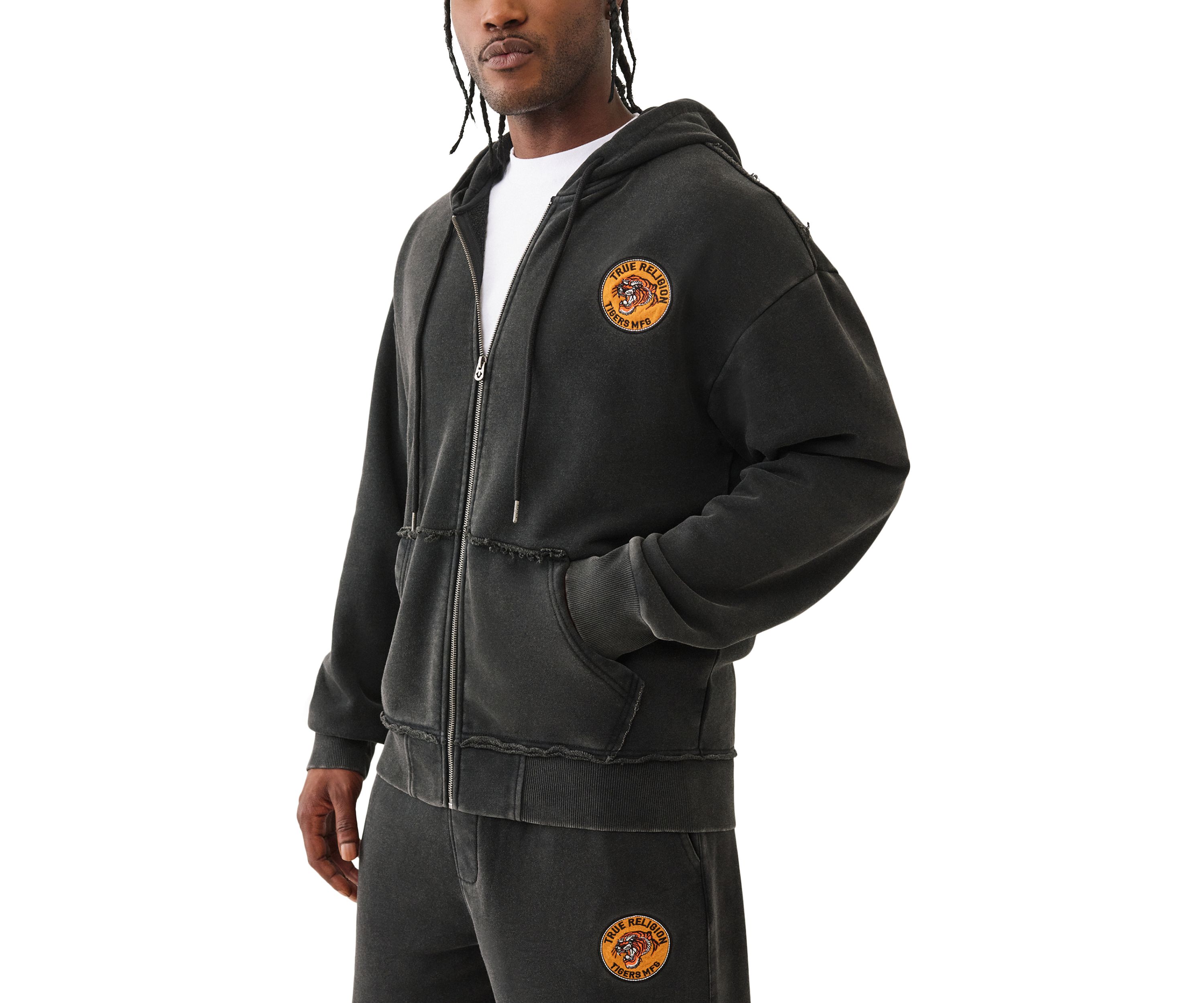 Tiger Vintage Logo Zip Hoodie