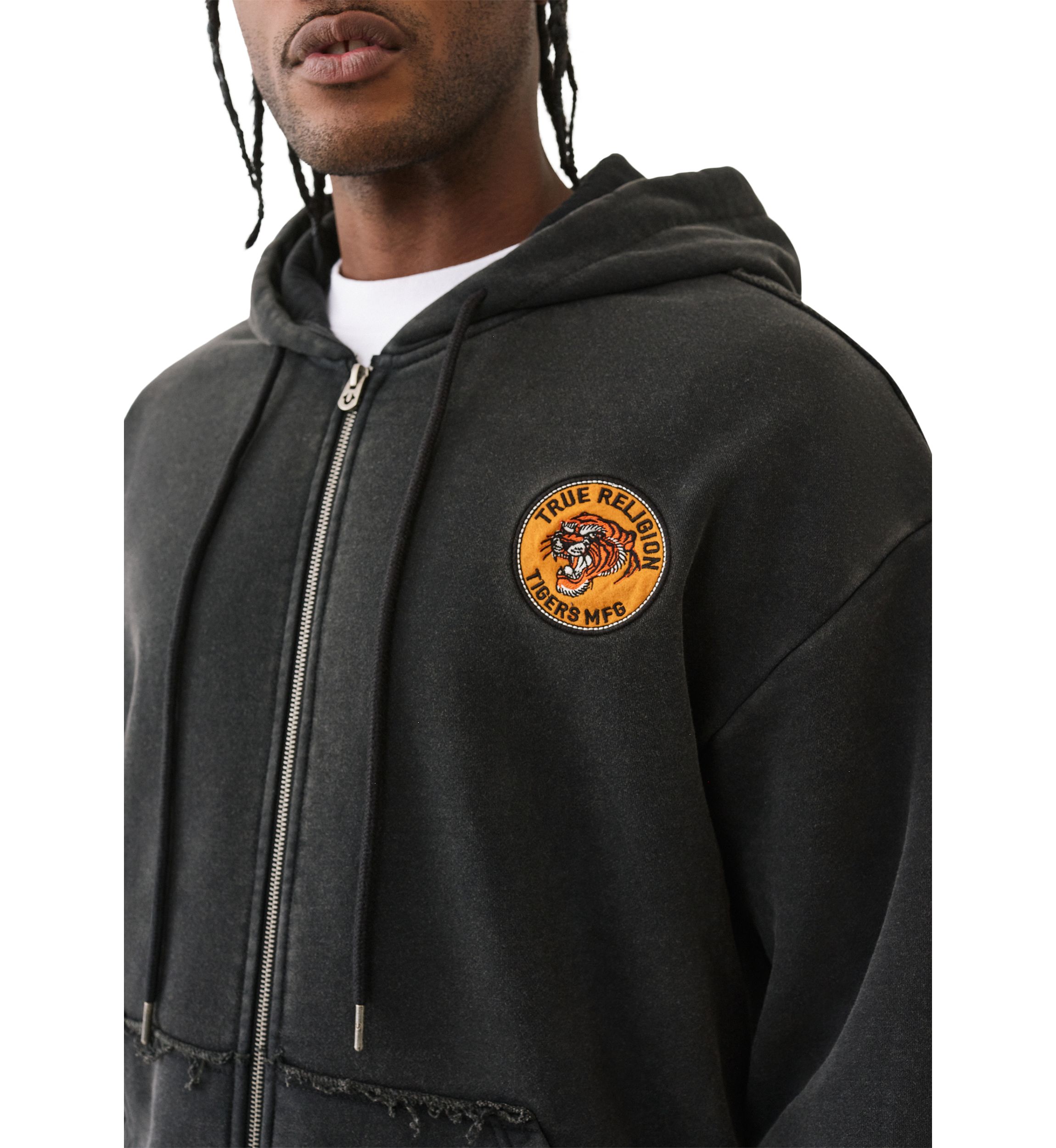 Tiger Vintage Logo Zip Hoodie