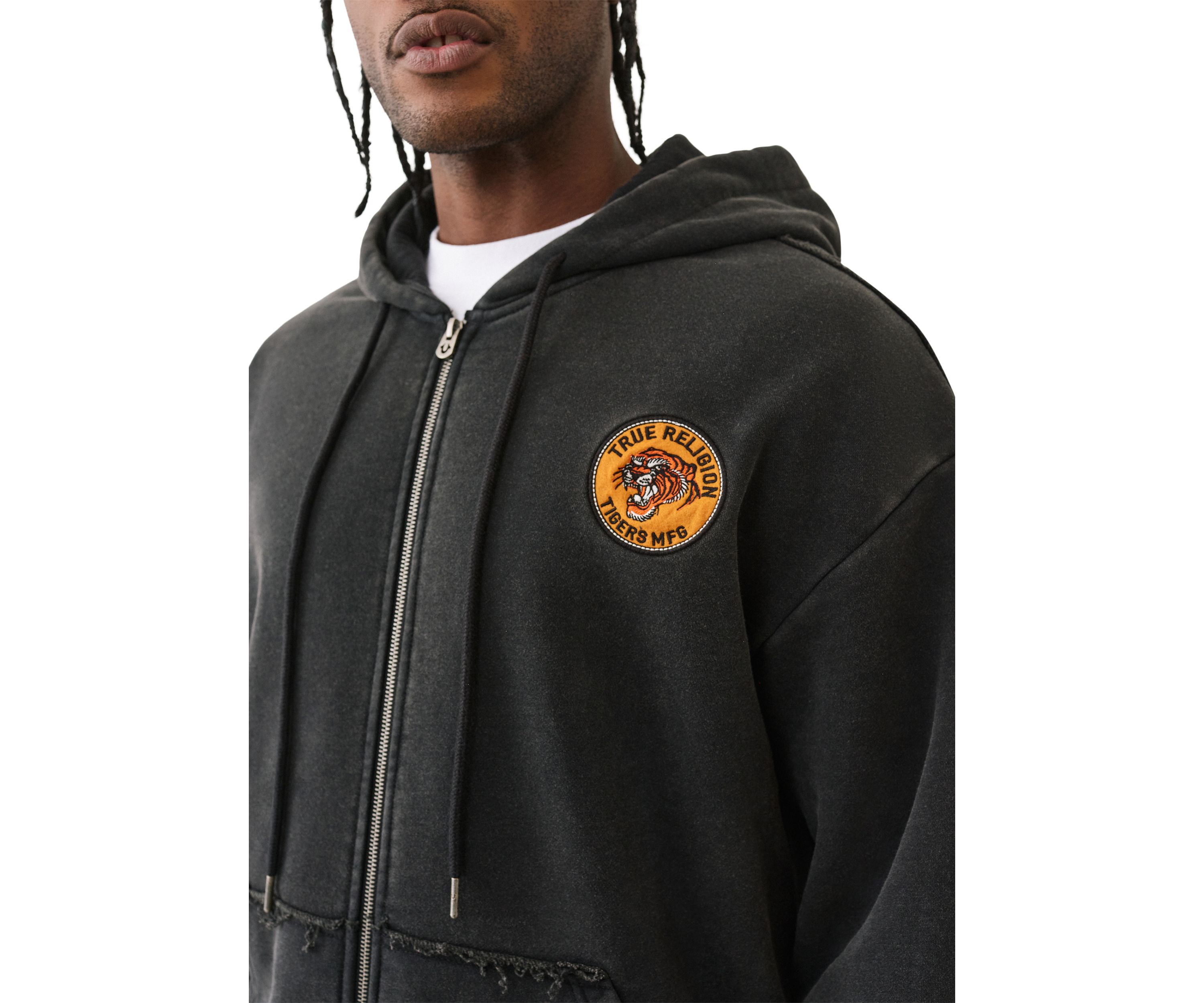 Tiger Vintage Logo Zip Hoodie