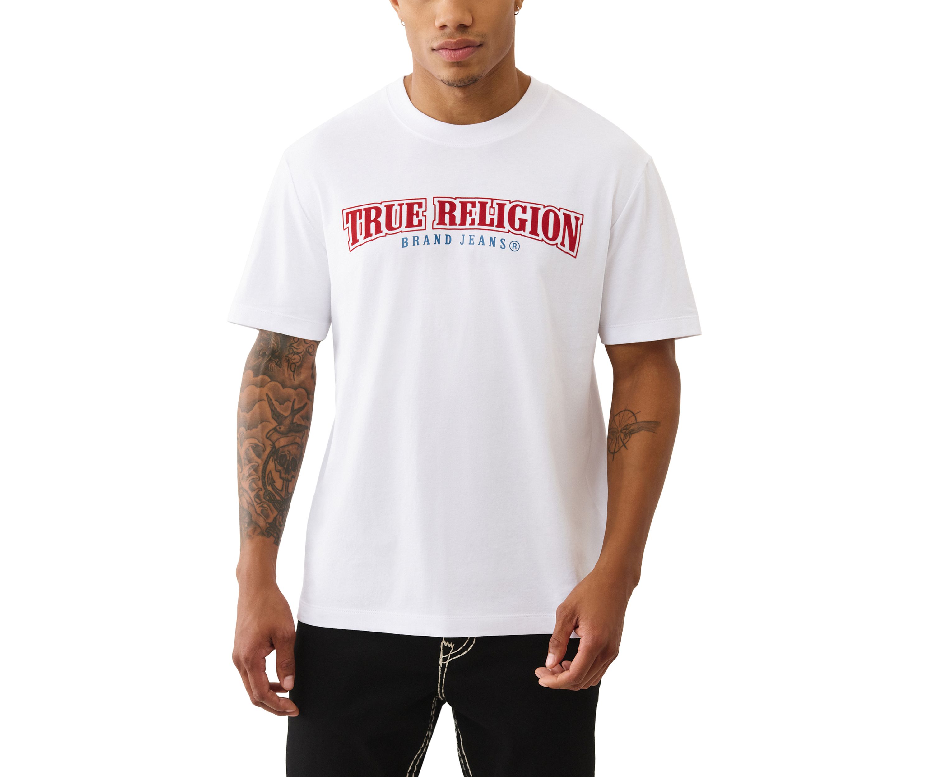 Flocked Buddha Logo Short Sleeve T-Shirt