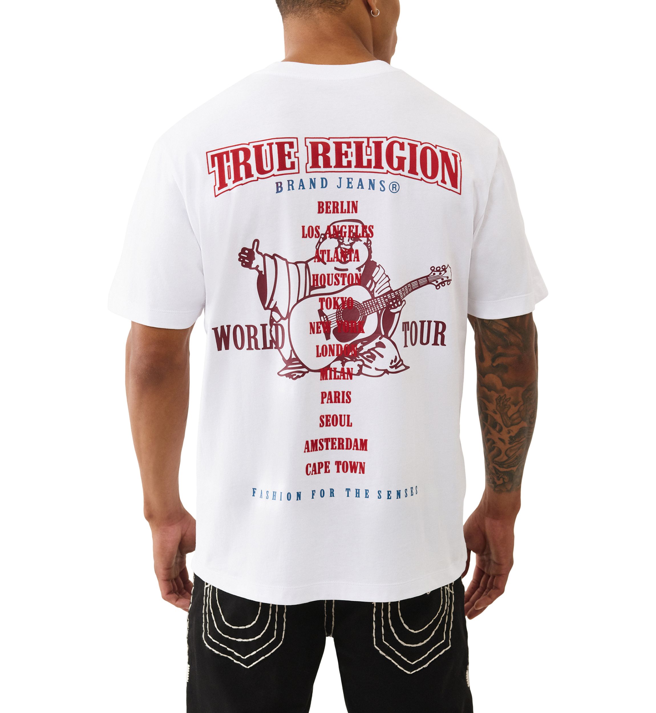 Flocked Buddha Logo Short Sleeve T-Shirt