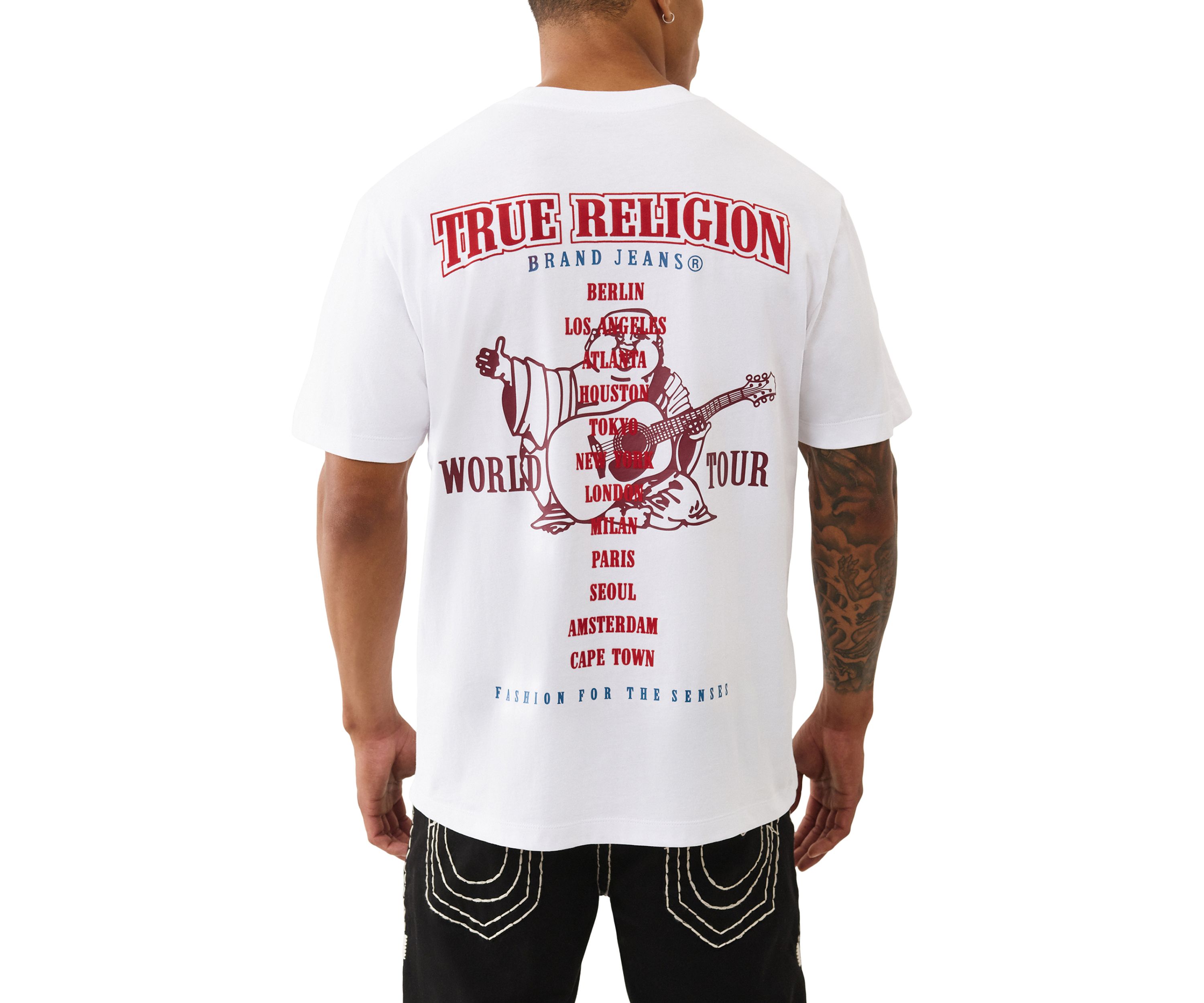 Flocked Buddha Logo Short Sleeve T-Shirt