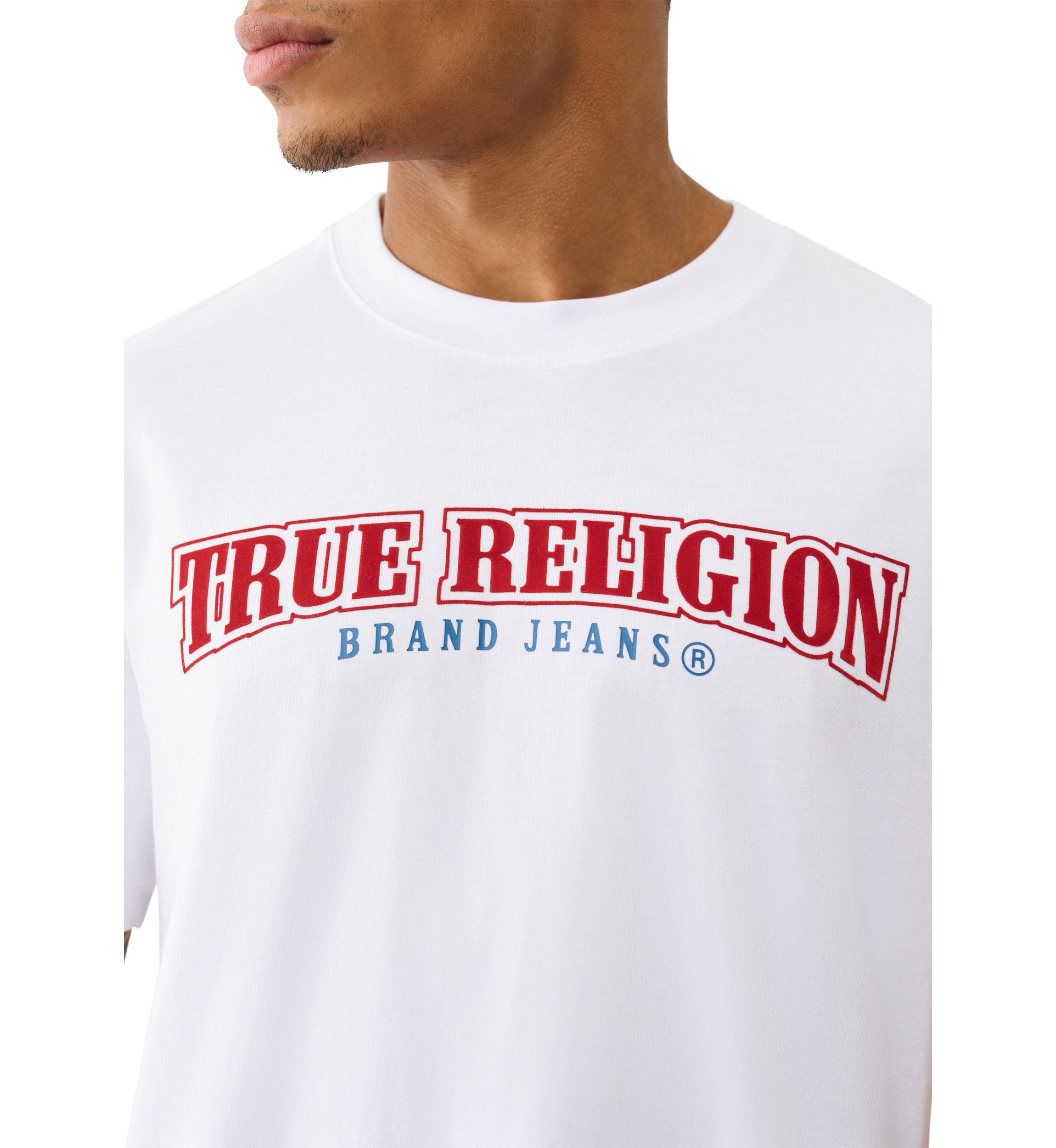Flocked Buddha Logo Short Sleeve T-Shirt