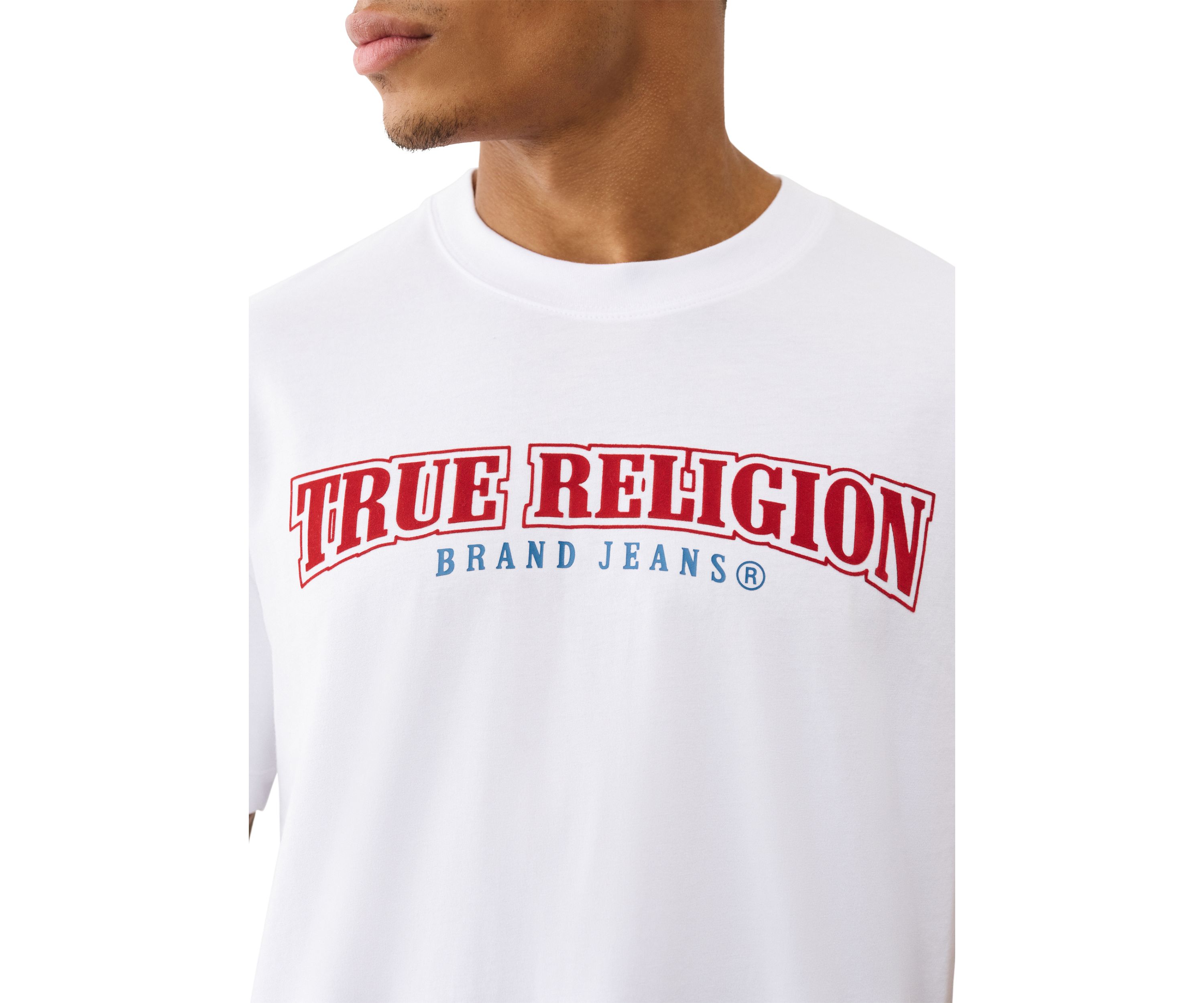 Flocked Buddha Logo Short Sleeve T-Shirt