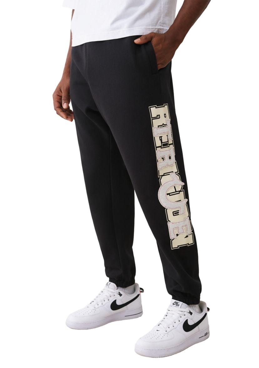 Terry Applique Logo Knit Jogger Pants