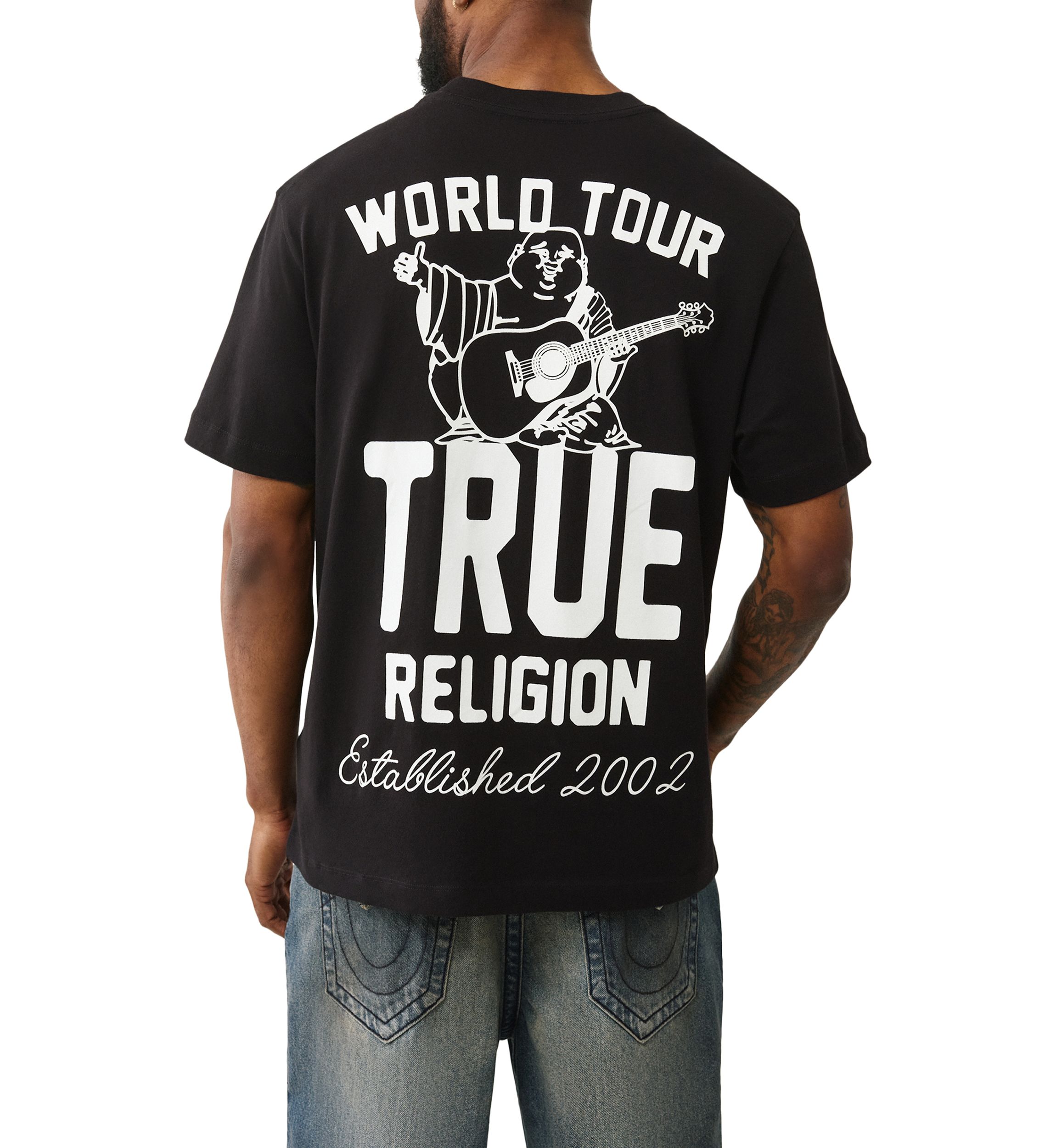 Patched Buddha Logo Short Sleeve T-Shirt