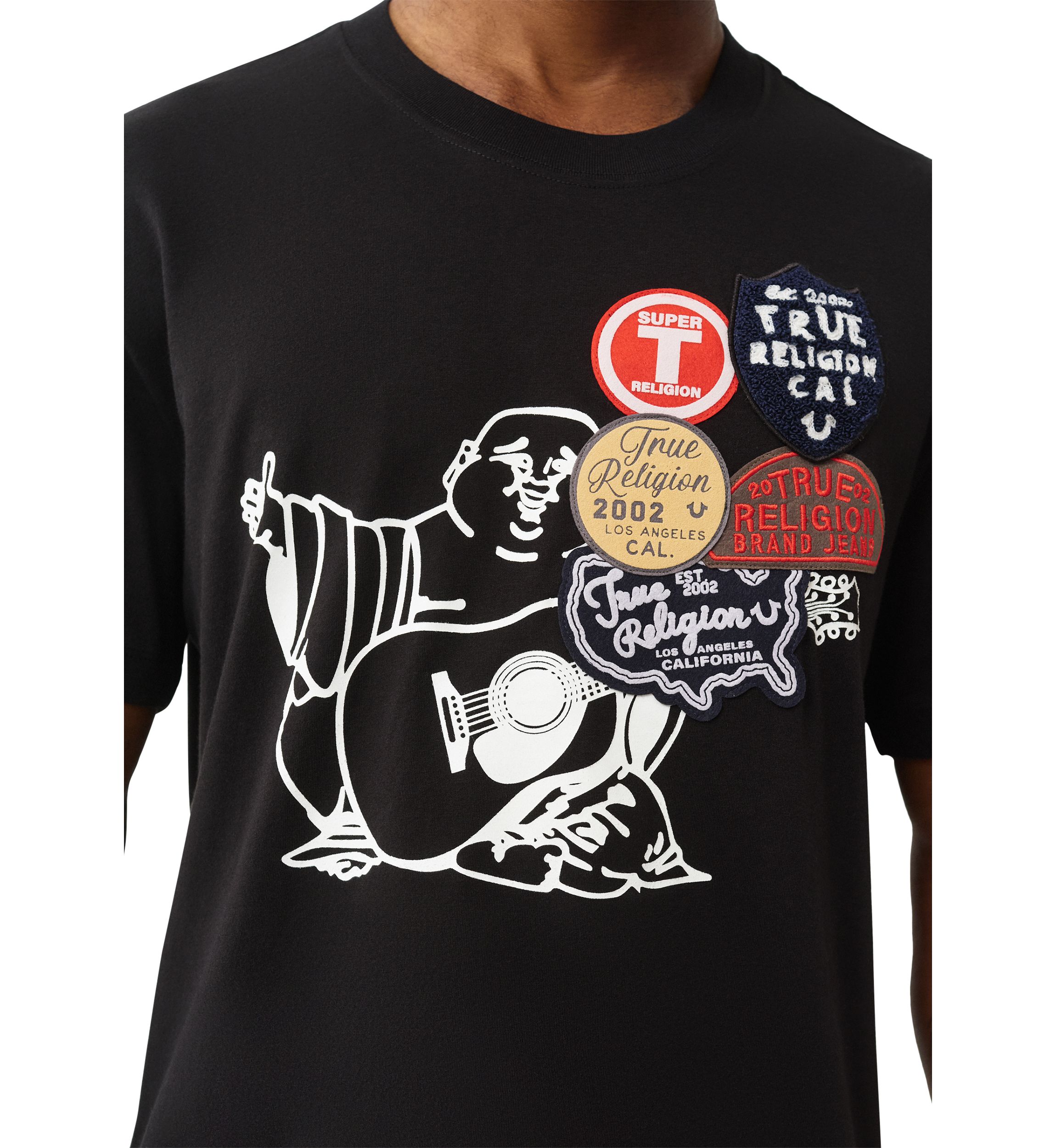 Patched Buddha Logo Short Sleeve T-Shirt