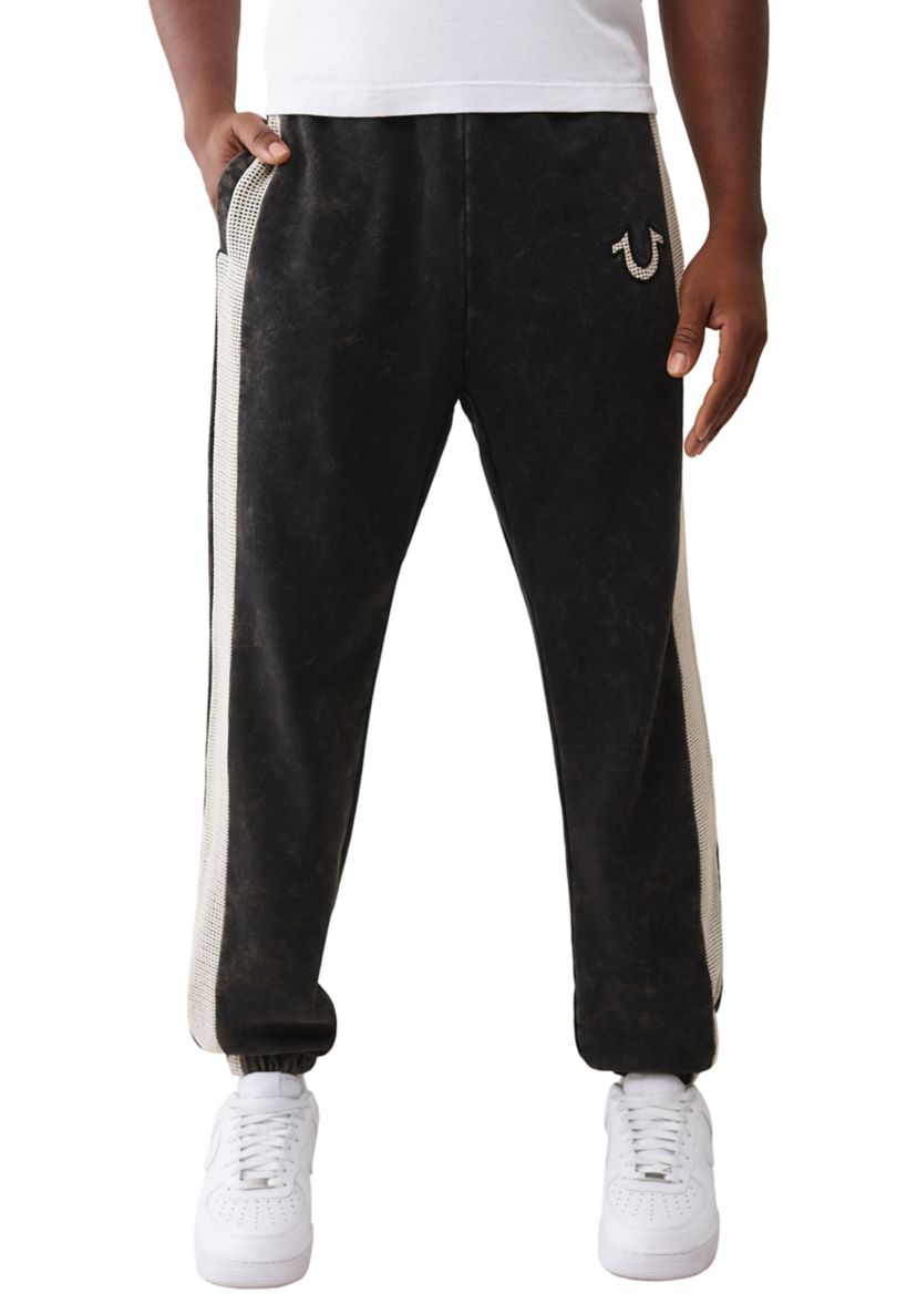Mesh Inset Knit Jogger Joggers