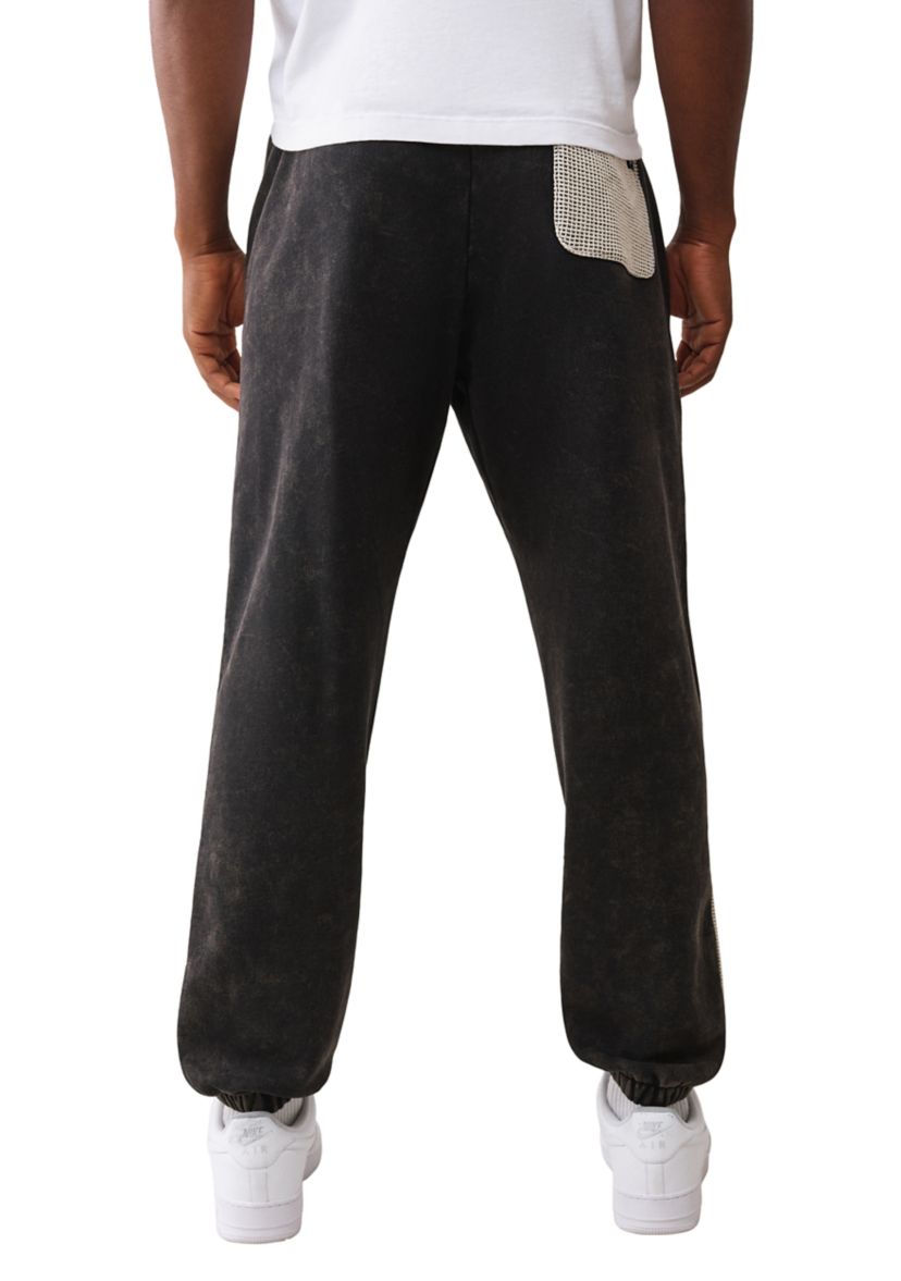 Mesh Inset Knit Jogger Joggers