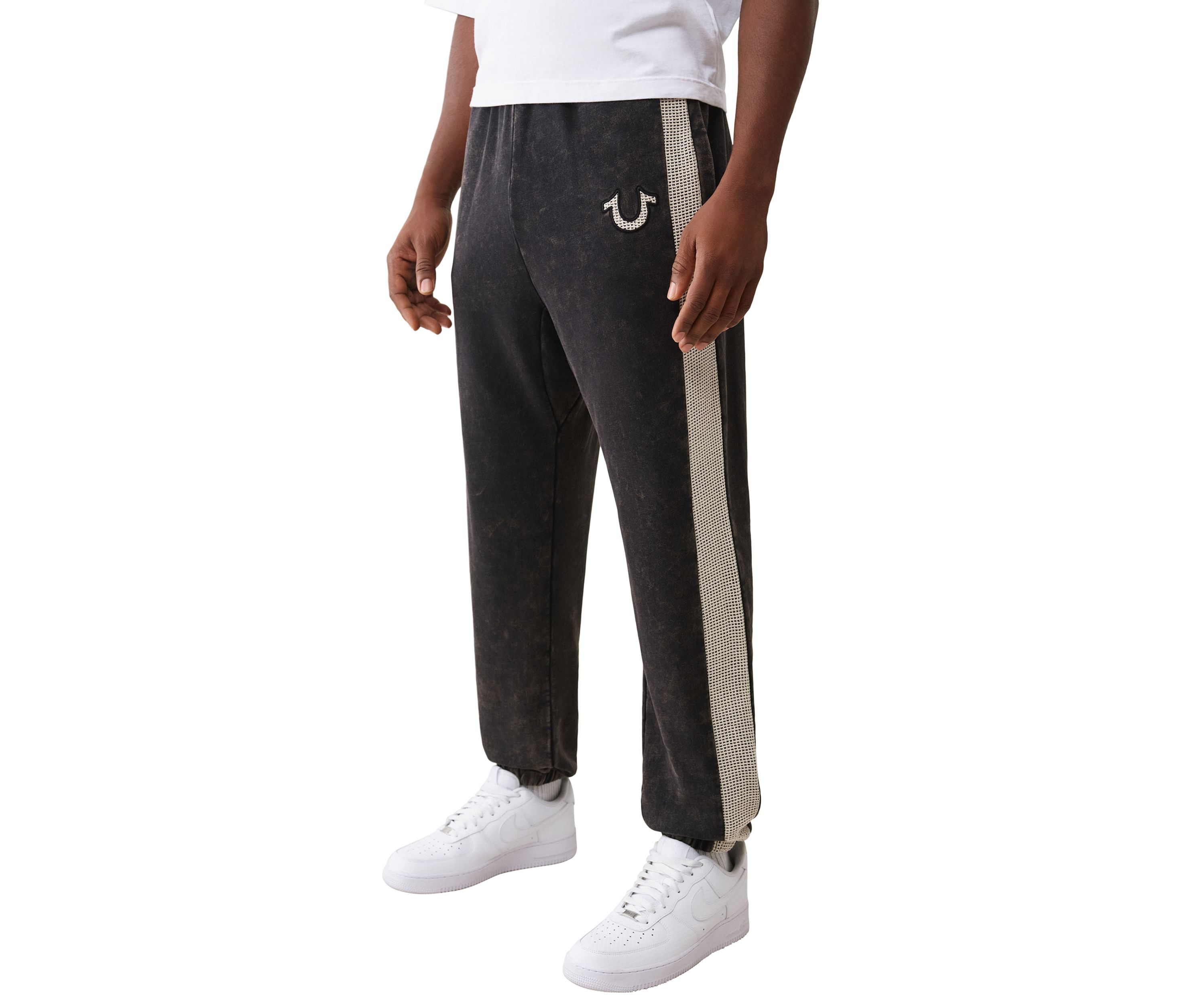 Mesh Inset Knit Jogger Joggers