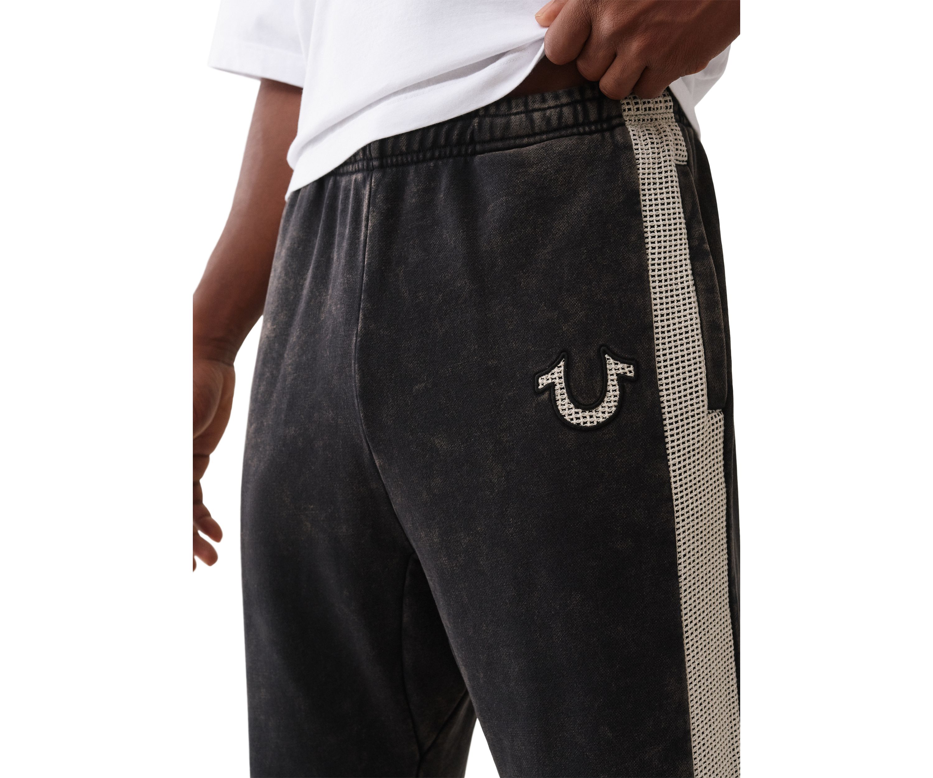 Mesh Inset Knit Jogger Joggers