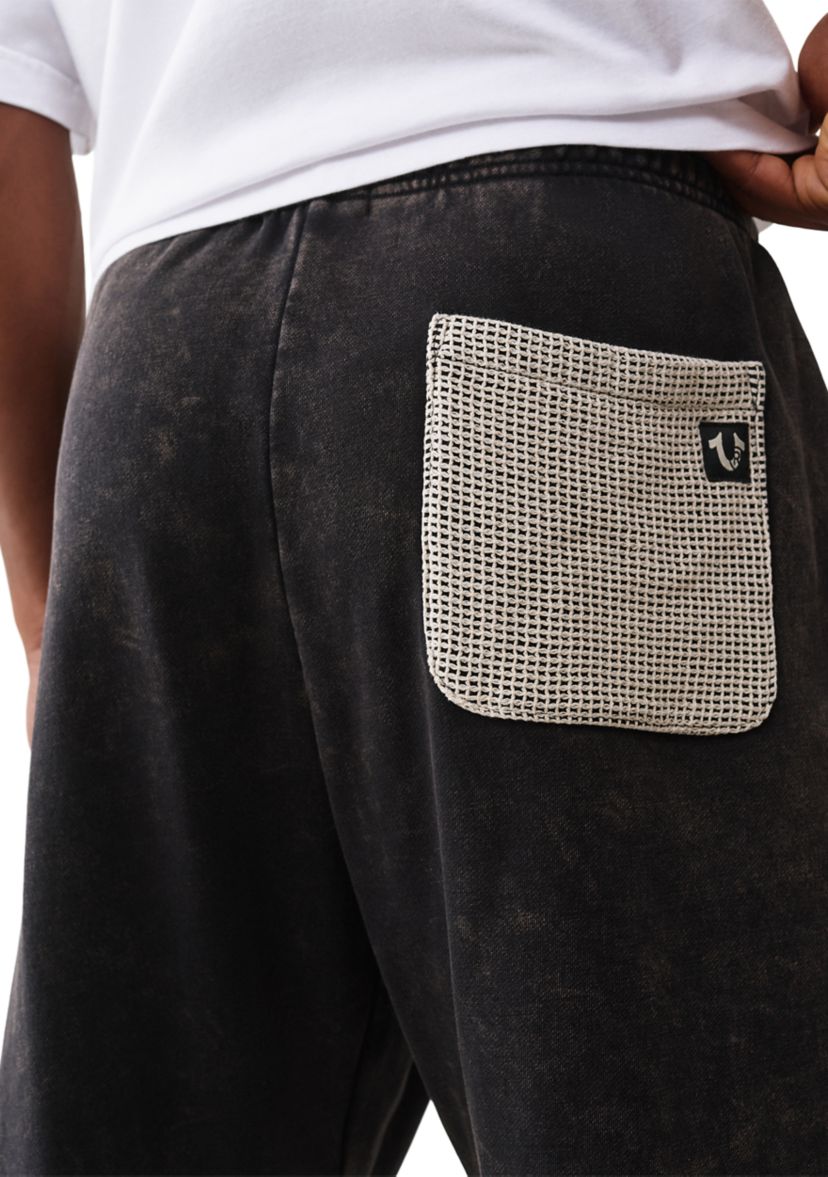 Mesh Inset Knit Jogger Joggers
