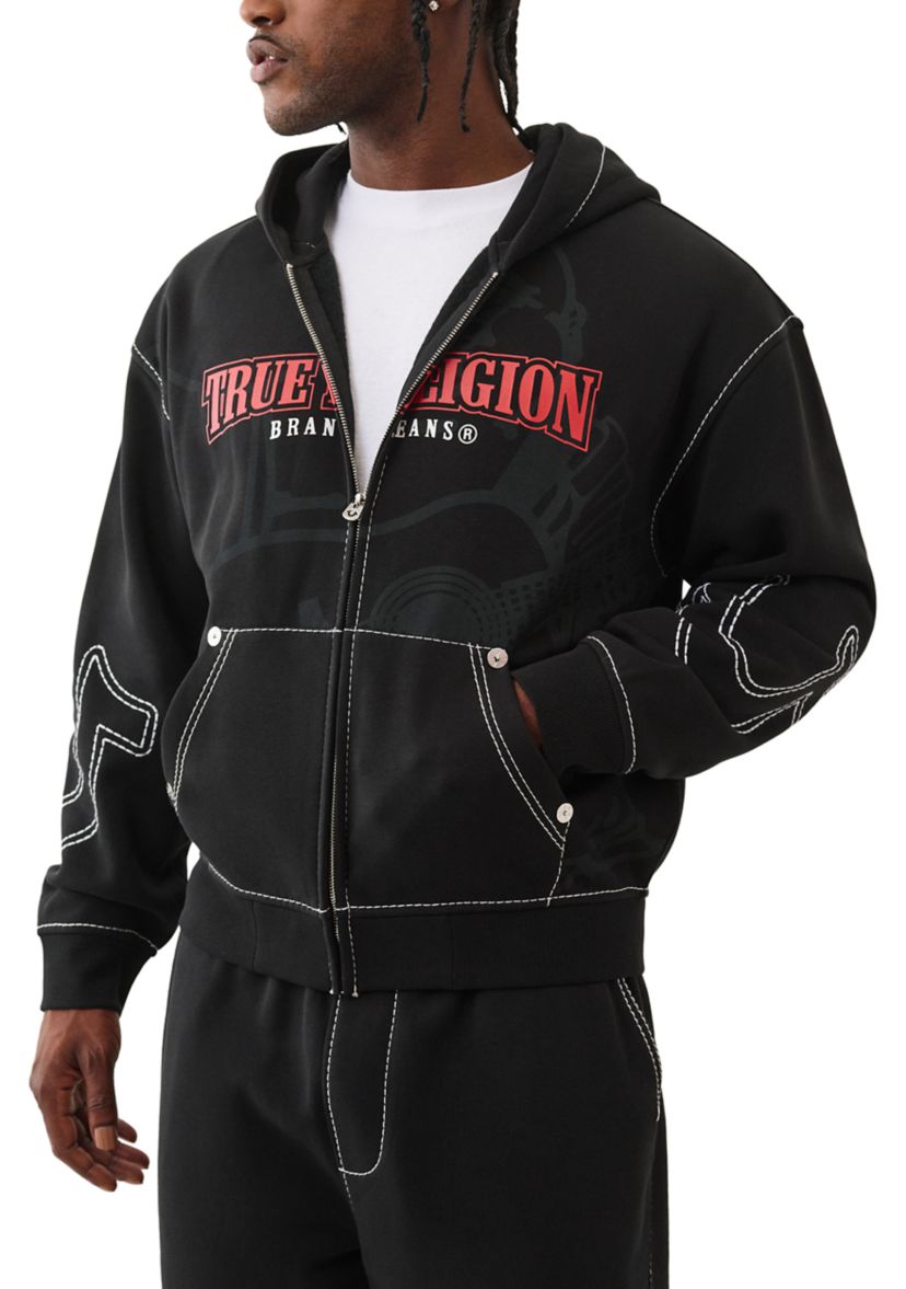 Anniversary Print Big T Zip Hoodie